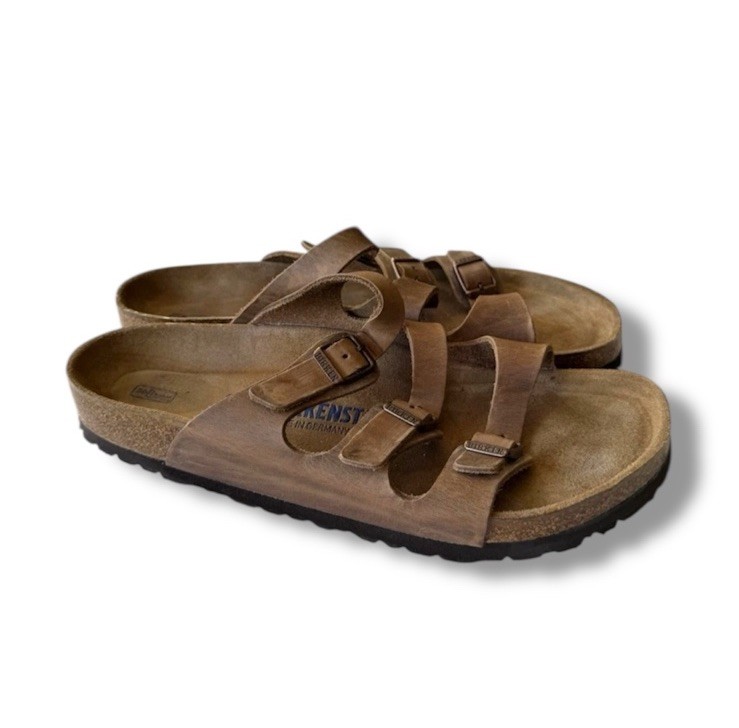 Birkenstock Florida Soft Footbed Birkibuc Mocha Sandals Womens 11 Mens 9 Slip On