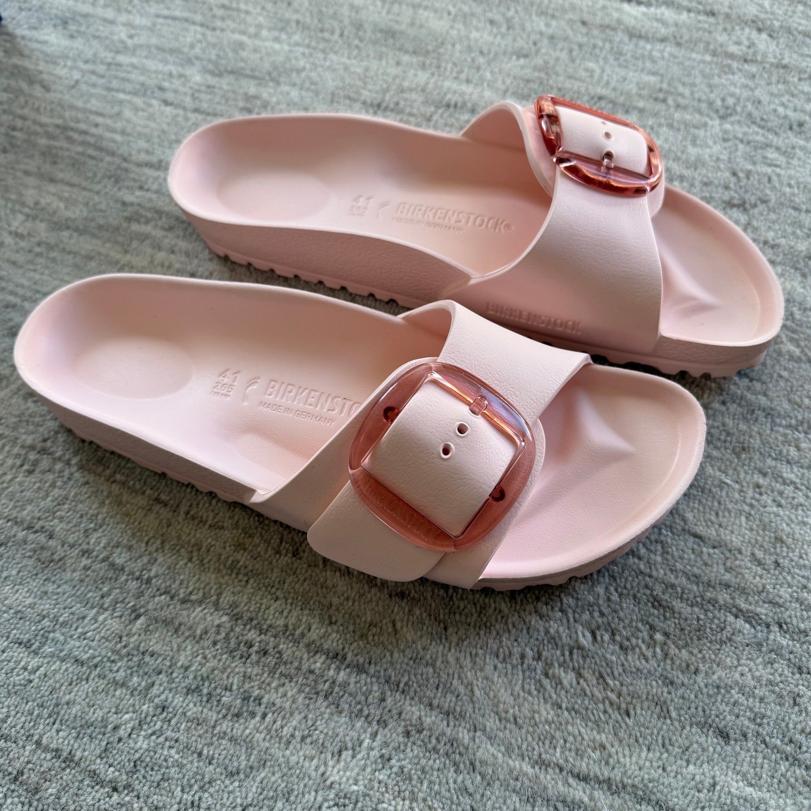 Birkenstock Madrid Big Buckle EVA Light Rose US Size 10 Narrow Fit NIB