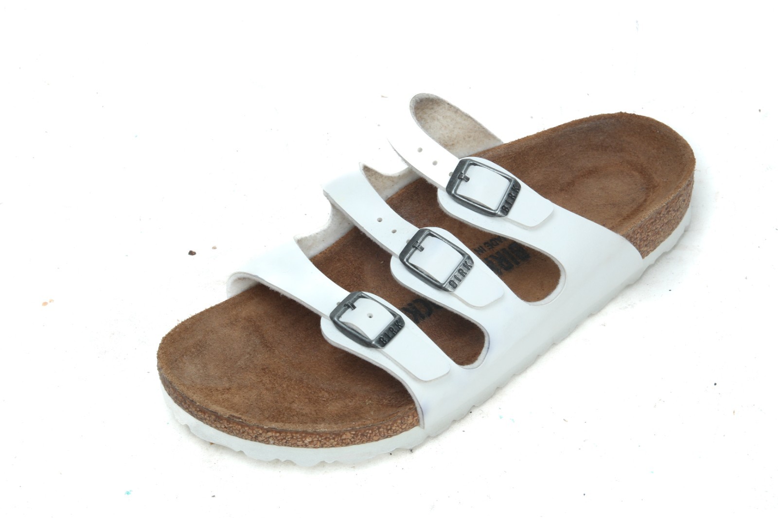 Birkenstock Florida sandals shoes white slip on women’s sz 36 us 5 medium/narrow