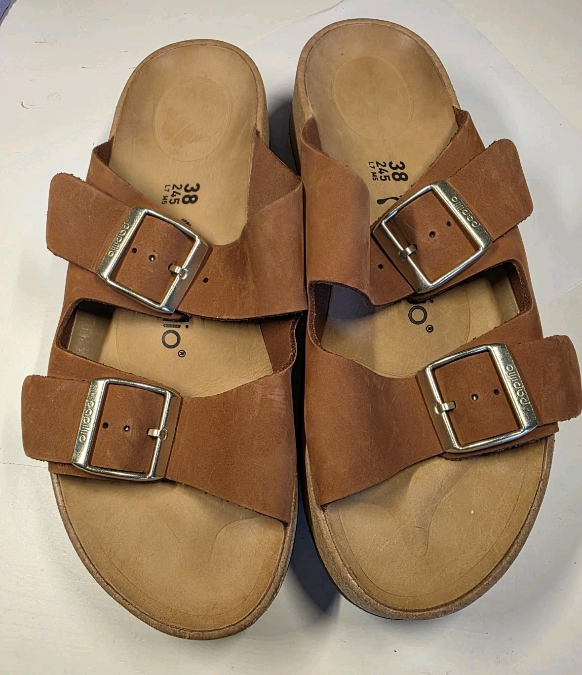 Birkenstock Papillio Open Toe Chunky Slip On Sandals Yellow Size EUR 38/US 7.5