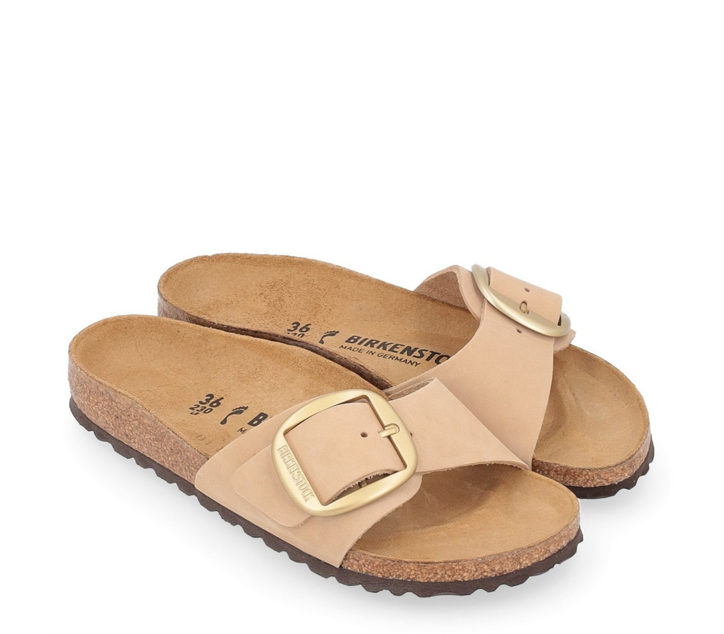 Women Birkenstock Madrid Big Buckle Sandcastle Leather Sandals – EU 42 , US 11
