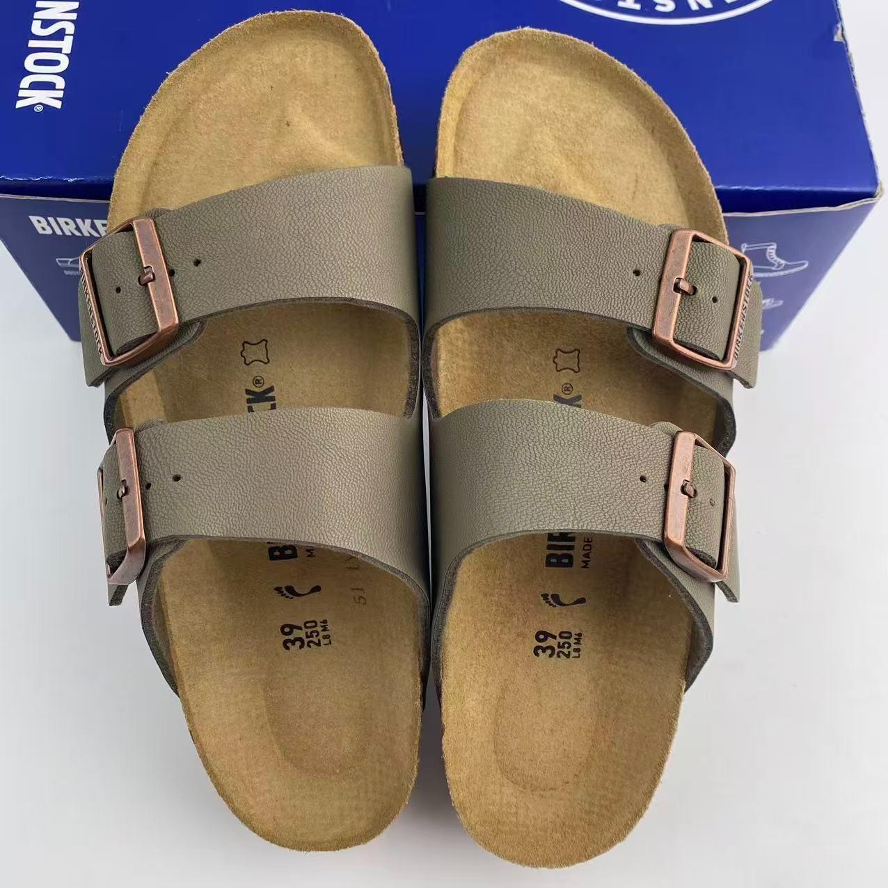 Birkenstock Arizona Stone Birkibuc Cork Footbed Unisex Sandals EU 37-45