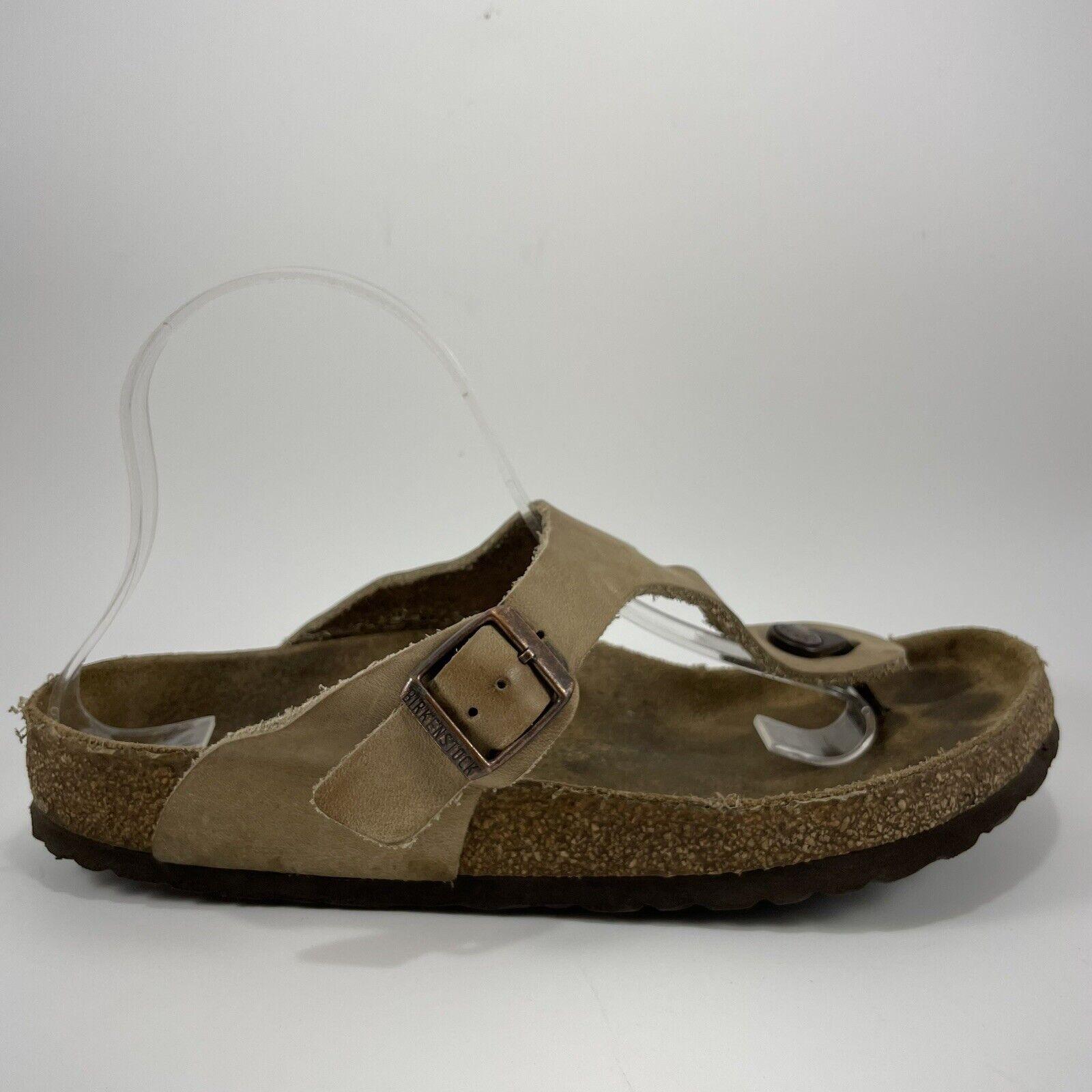 Birkenstock Gizeh Thong Sandals Womens Size 41 US Size 10-10.5 Brown Leather