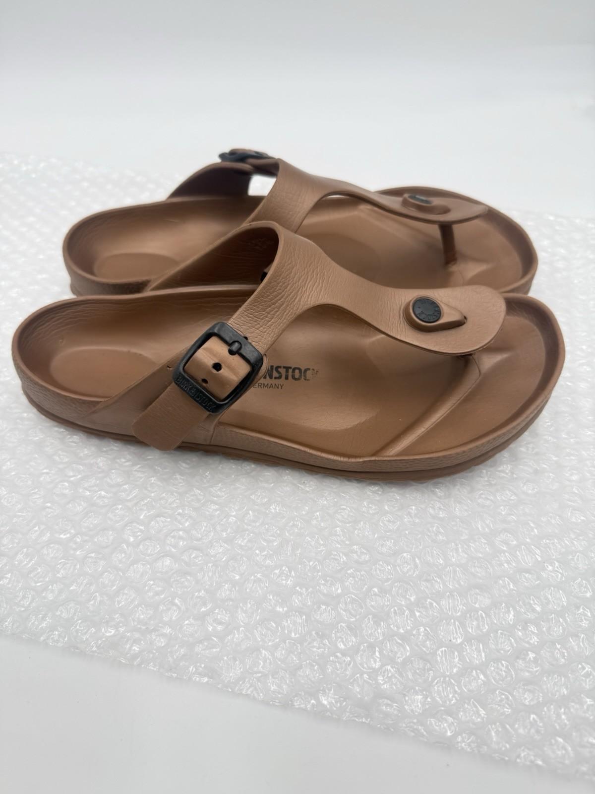 Birkenstock Gizeh Women’s Size 38 L7 M5 Copper Thongs Flip Flops Rubber Sandals