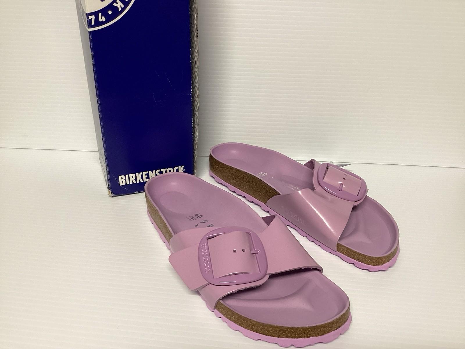 Birkenstock Madrid Big Buckle High Shine Sandals, Crocus Size 9