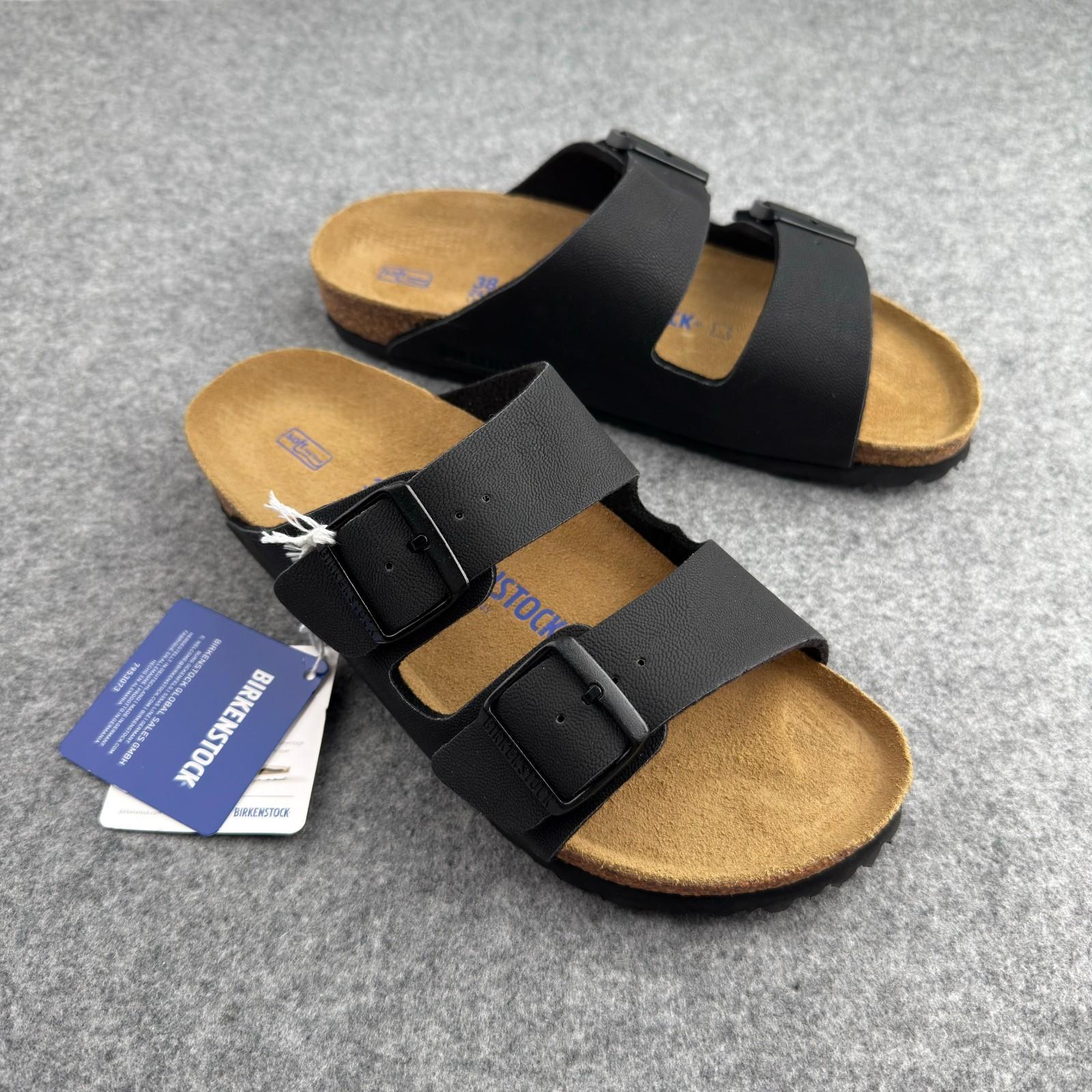 Birkenstock Arizona Black Birko-Flor Soft Sandal Women’s shoes Brand-new and Box