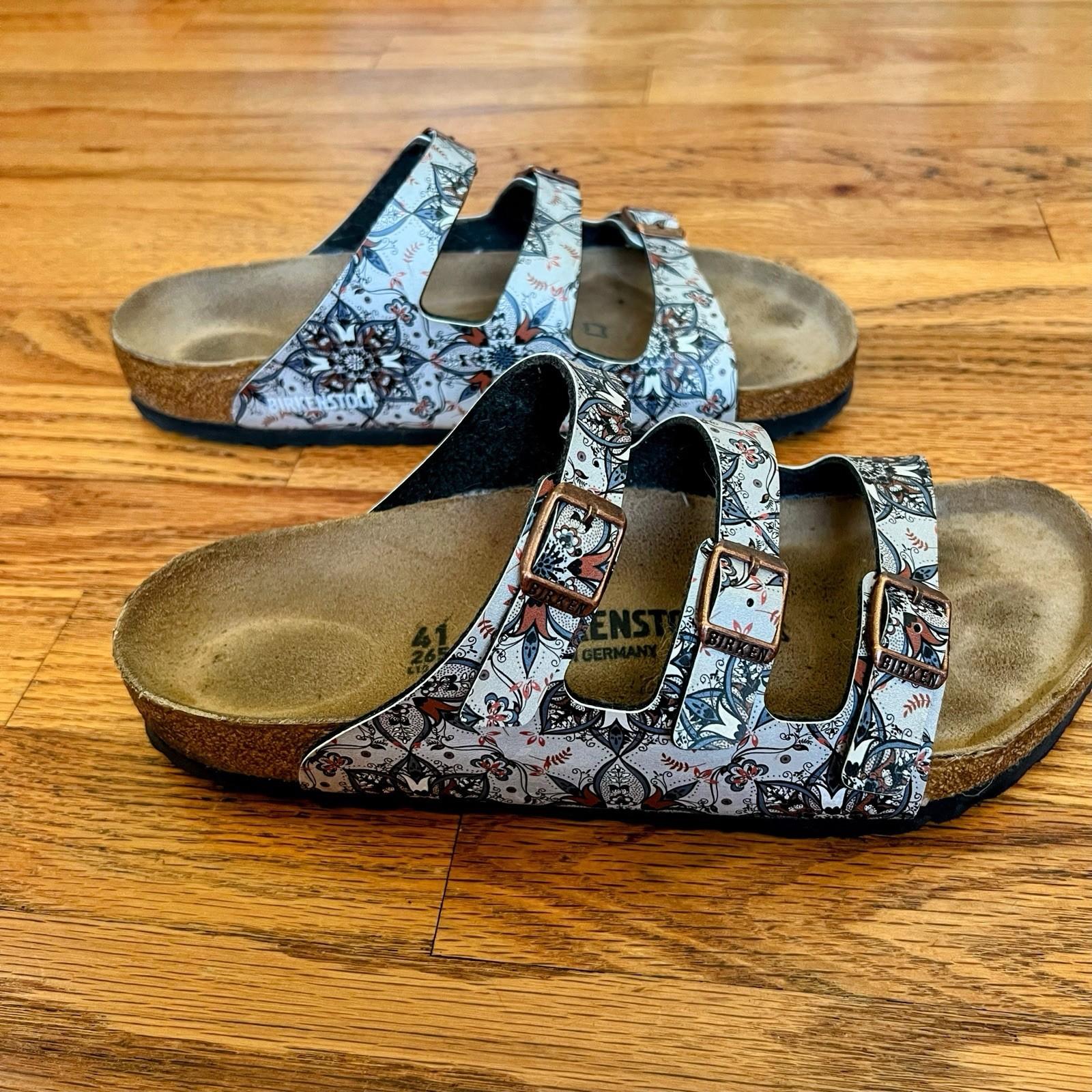 Birkenstock Florida Fresh Meadow Flower Womens Size 41 US 10 / 10.5 Flor Sandals