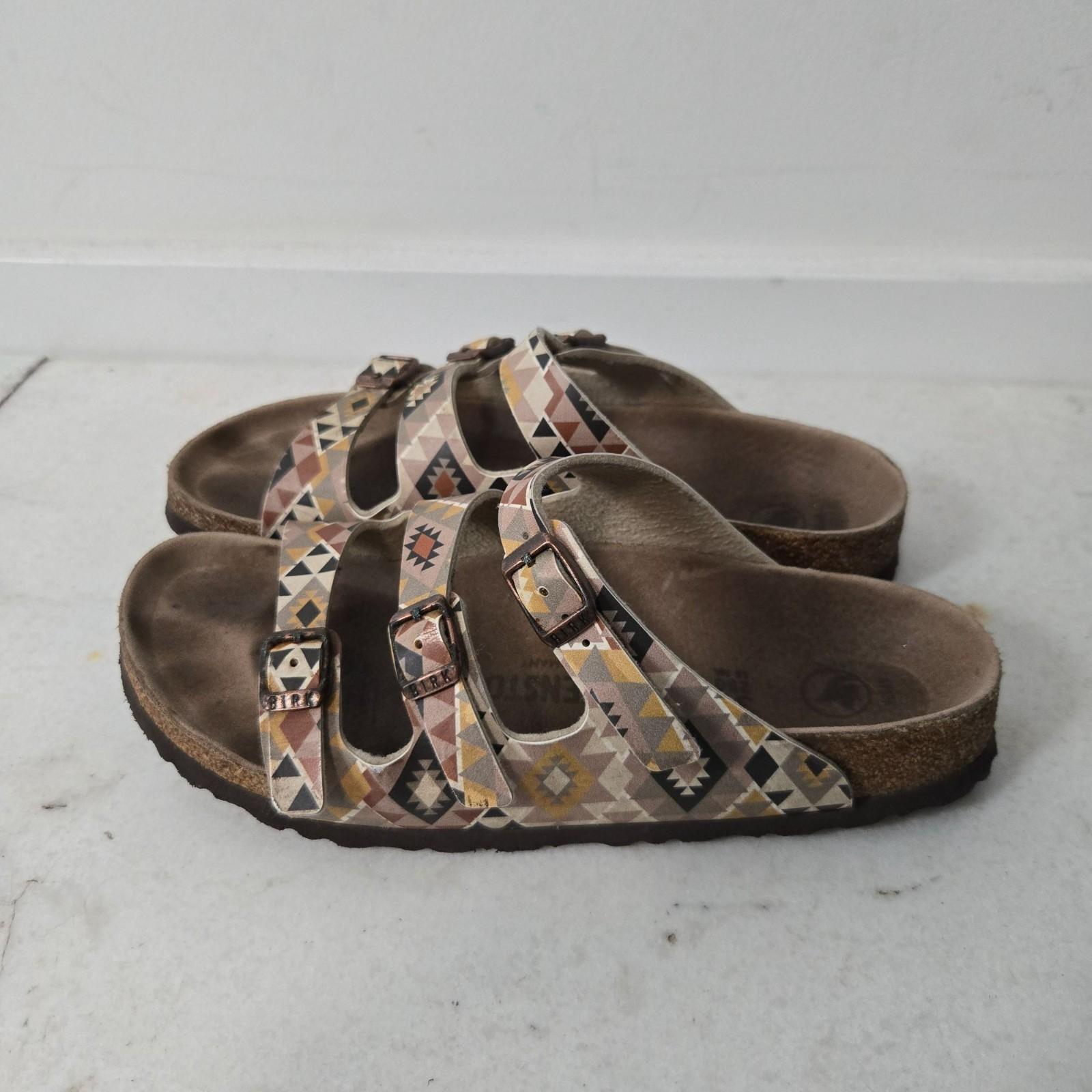 Birkenstock Florida Size 8 Fresh Vegan Ethno Mocha Birko-Flor Sandals