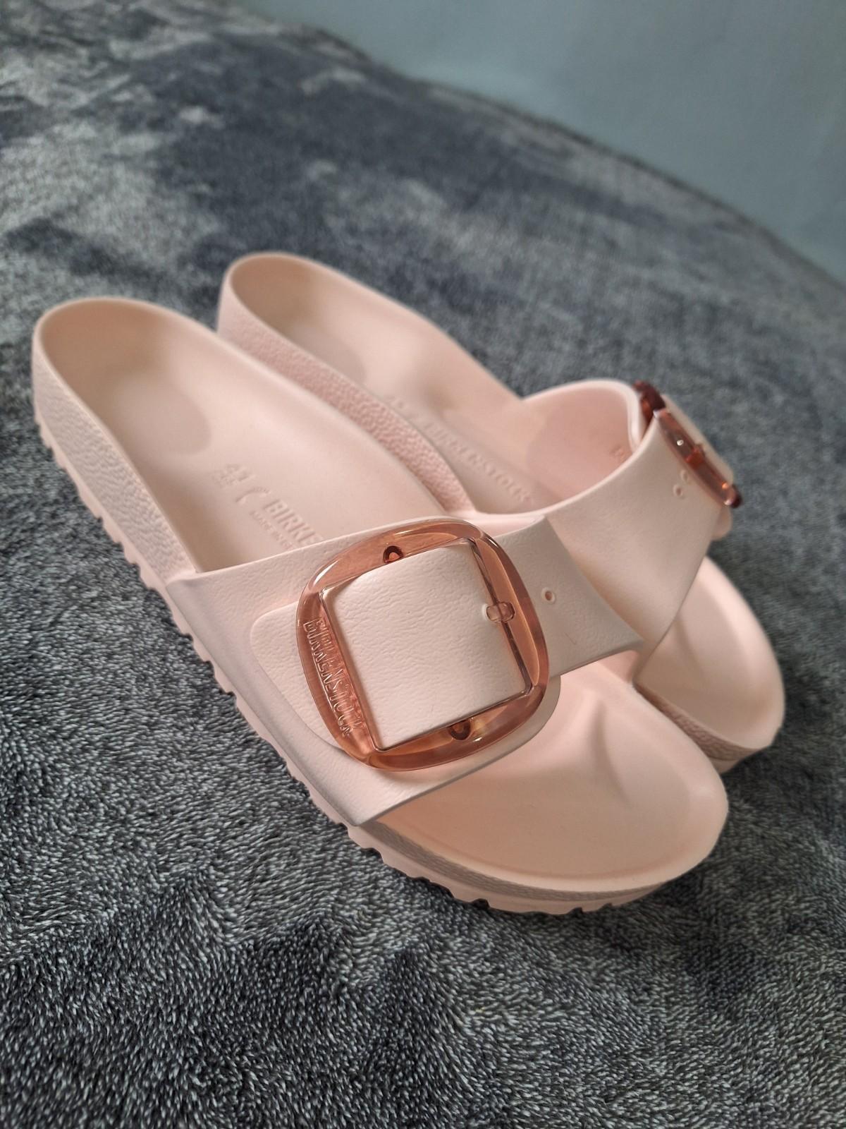 BIRKENSTOCK Madrid Big Buckle EVA Slide Sandals Womens 10 Pink Light Rose Beachy