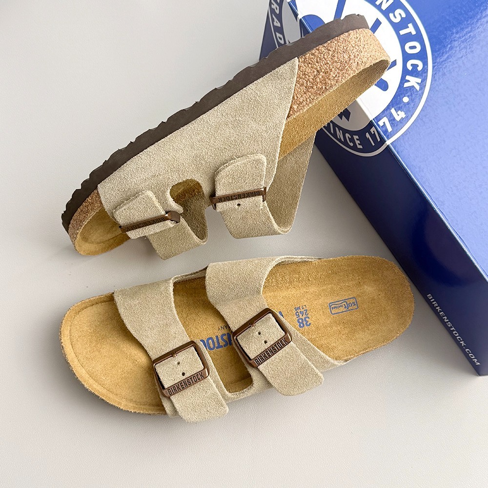 Birkenstock Arizona Taupe Suede Leather Men’s/Women’s Casual Sandals