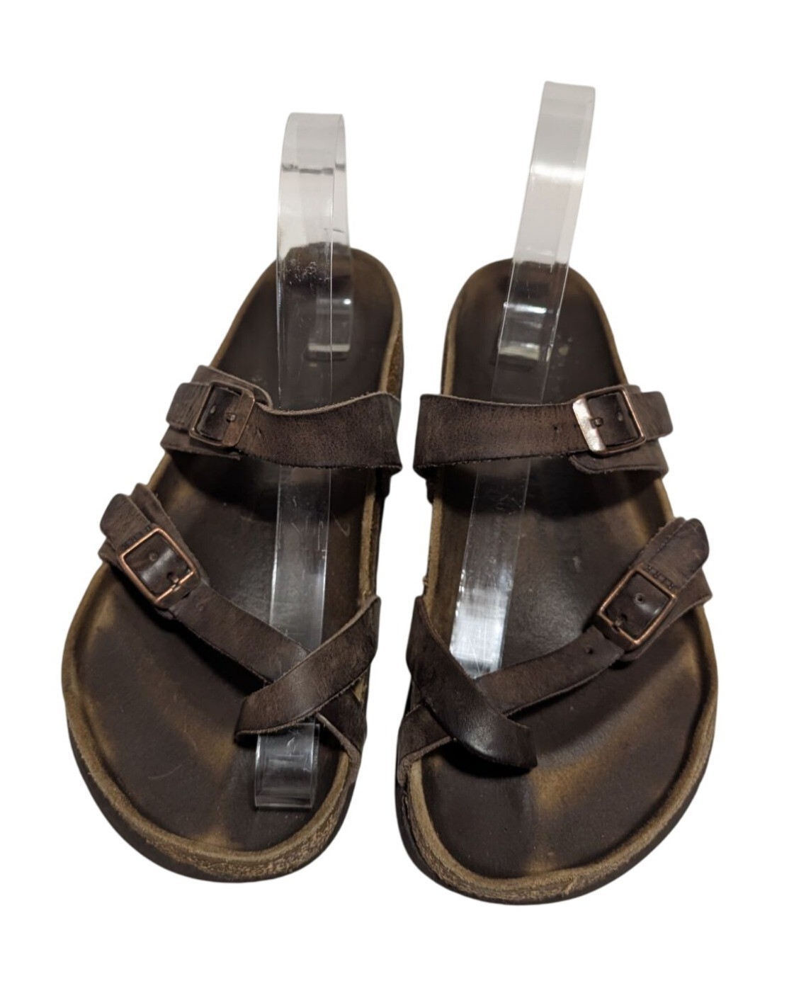 Birkenstock Mayari Womens Mocha Brown Birko-Flor Toe Loop Sandals Womens Size 6