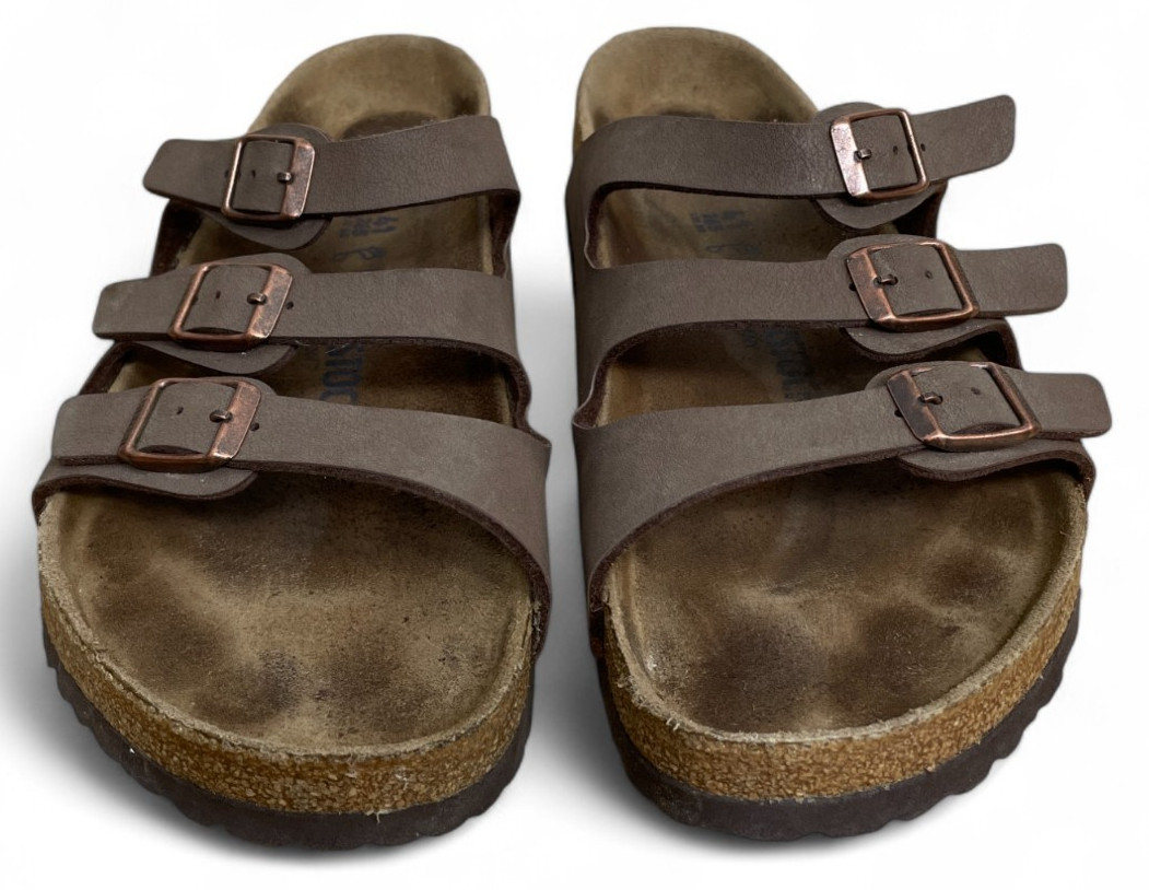 Birkenstock Florida Soft Footbed Sandals Womens 41 US 10 Mocha Birkibuc Slides