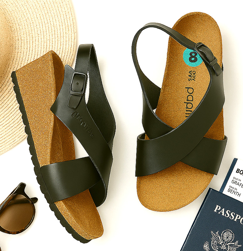 Birkenstock Papillio Samira Sandals Black Platform Wedge Slingback 39 US 8-8.5 N