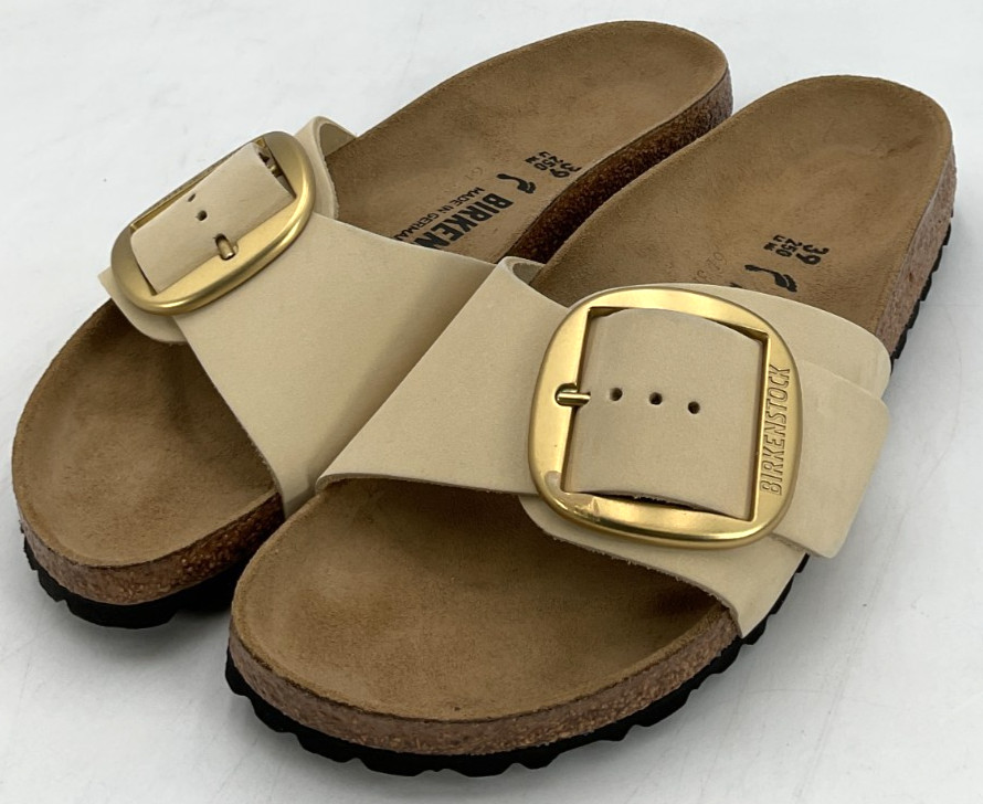 Birkenstock Madrid Big Buckle Women’s Size 8 US 39 EU Ecru Sandals Narrow NIB