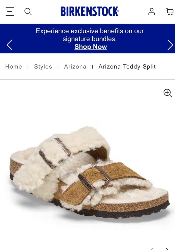 Birkenstock Limited Edition Size 39 Arizona Teddy Split Sandals NIB