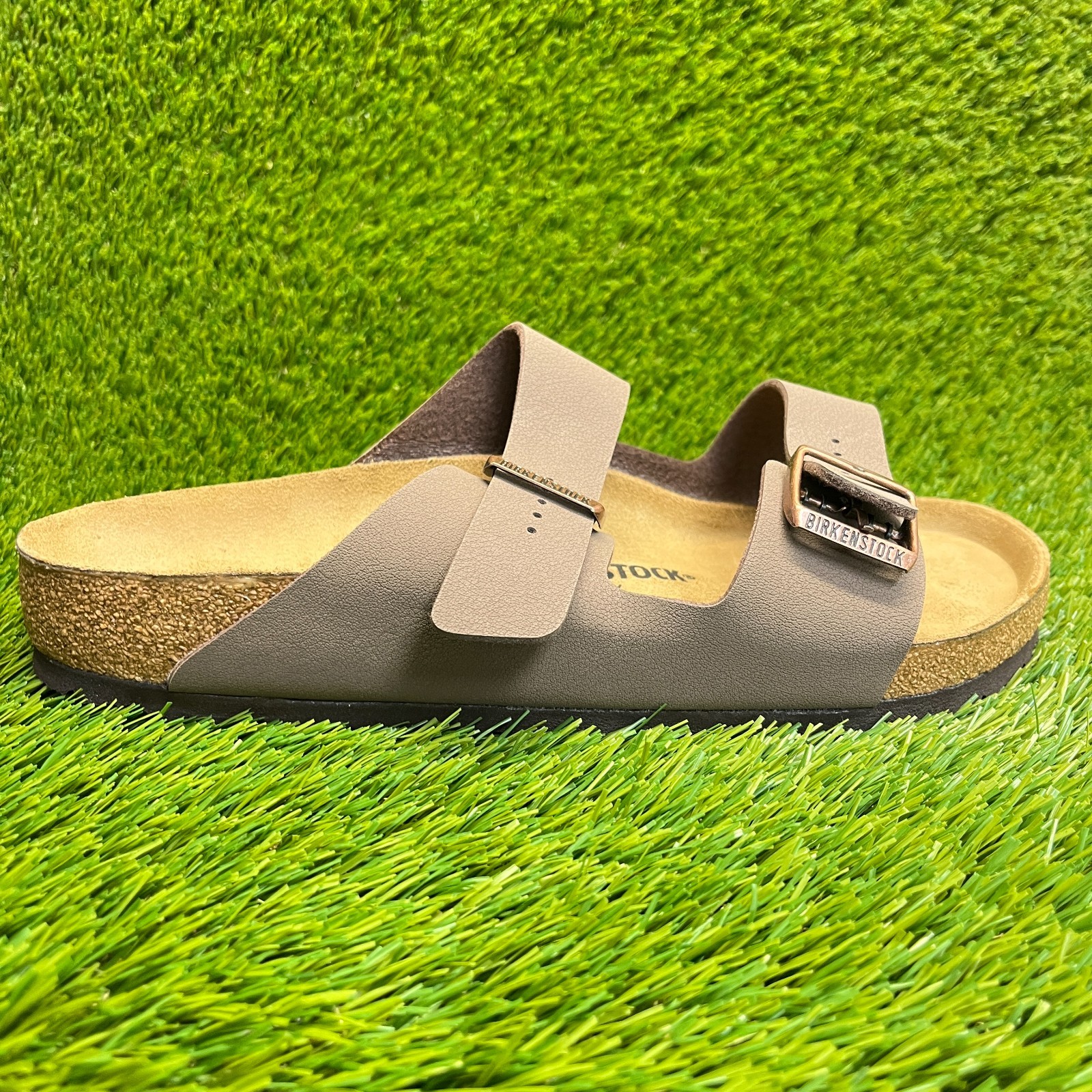 Birkenstock Arizona Birko-Flor Mens Size 12 Mocha Brown Beach Outdoor Sandals