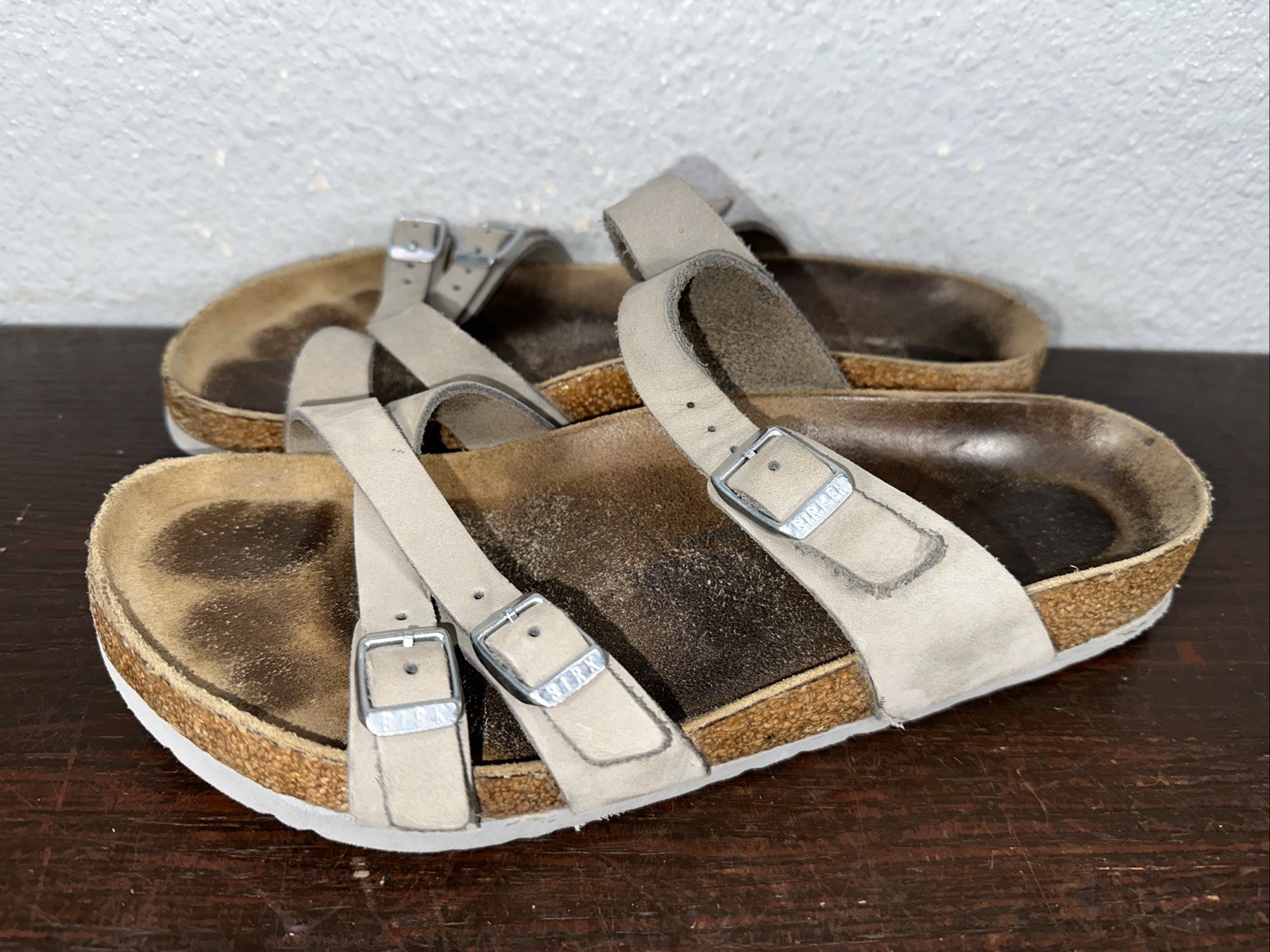 Birkenstock Mayari Sandals Womens Size 9 Eu 40 Leather Cork Slip On Shoes