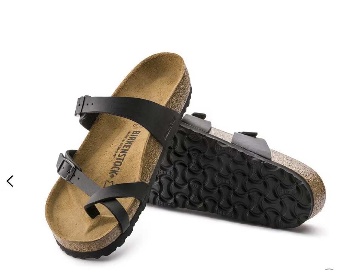 Birkenstock Mayari Birko-Flor sandals Black men’s size 7 Or women size 9 NWT