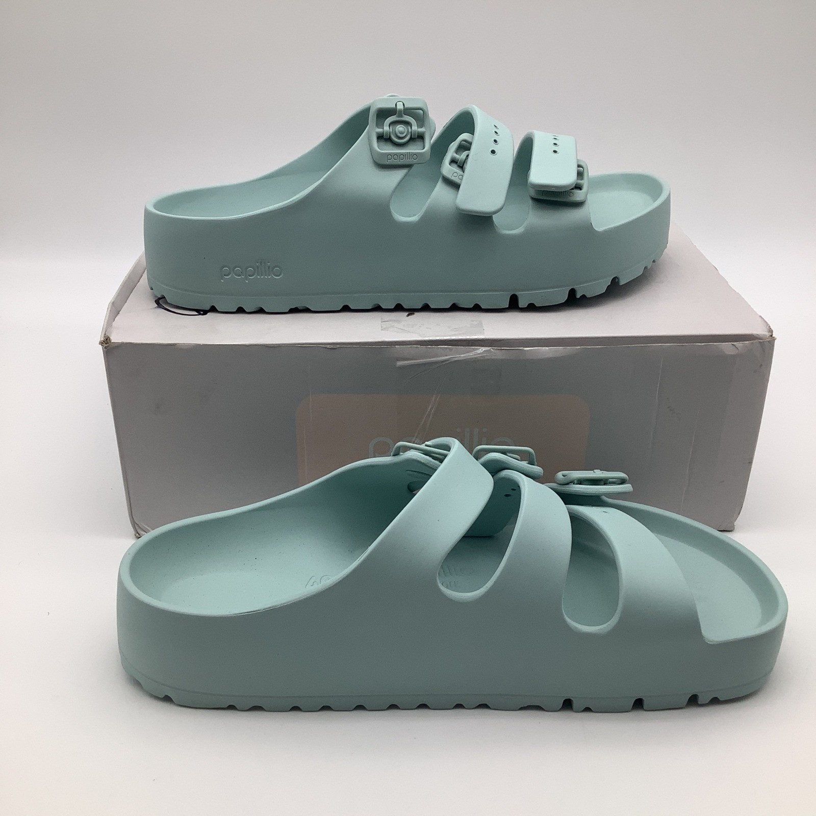 Papillio by Birkenstock Florida III EVA Platform Sandals Surf Green Narrow Fit