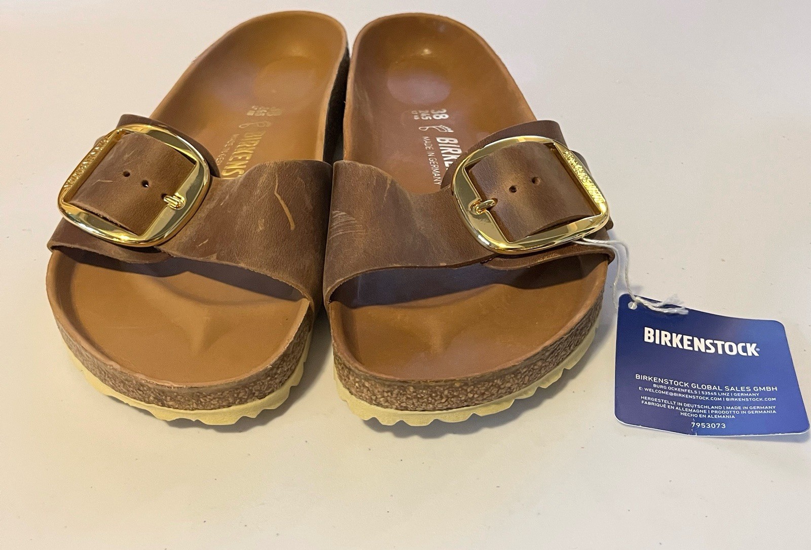 Birkenstock Madrid Women’s Sandals Cognac Size L7
