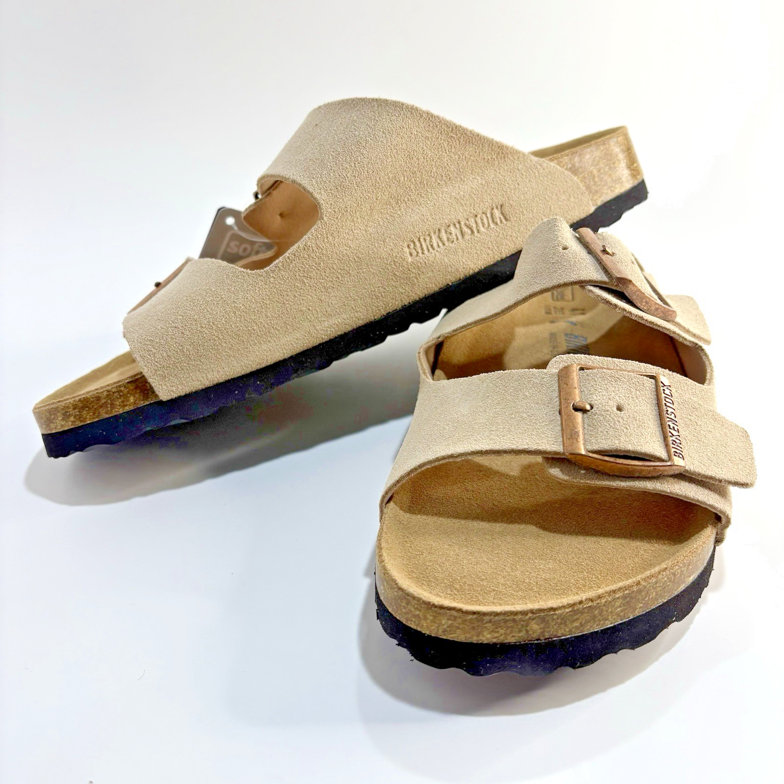 Birkenstock Arizona Suede Leather Taupe Men’s US 8 EU 41 – *BRAND NEW*Narrow Fit