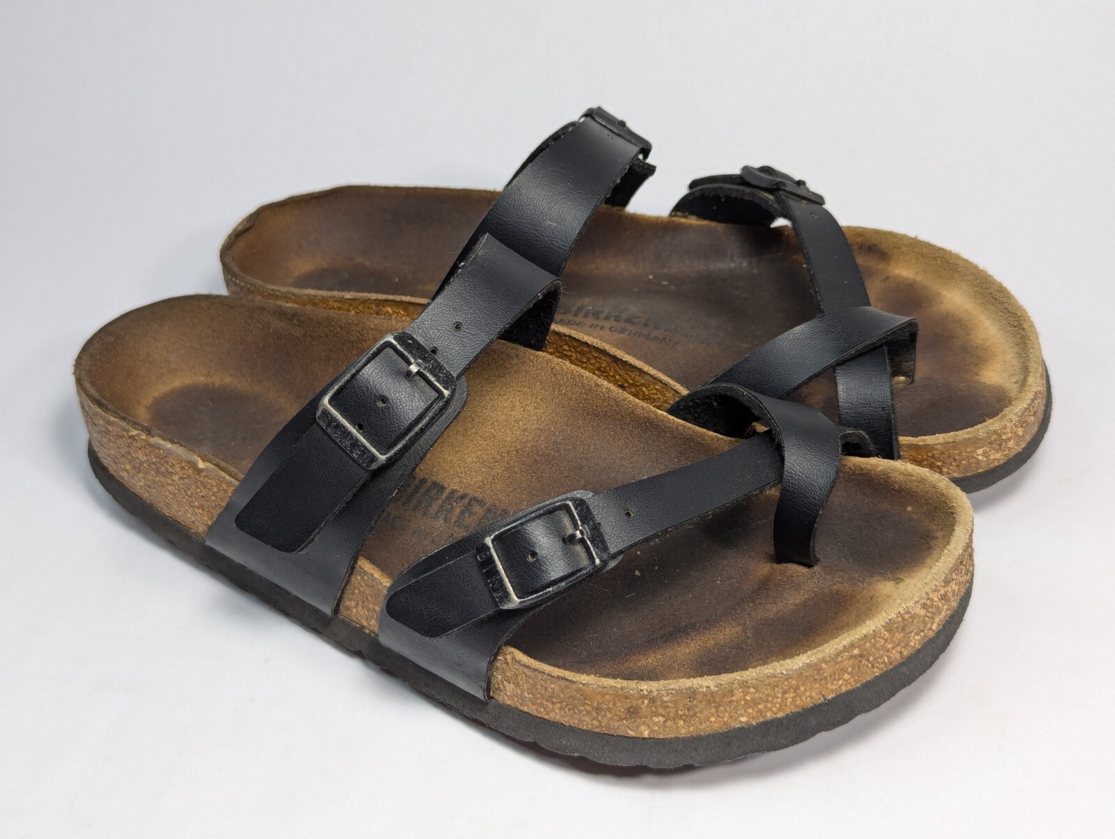 Birkenstock Mayari Birko Flor Black Thong Sandals Flats Women’s Size 4 – 4.5