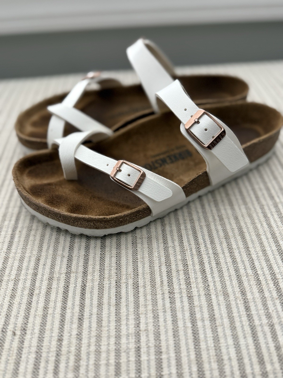 Birkenstock Mayari Birko-Flor in White Size 39
