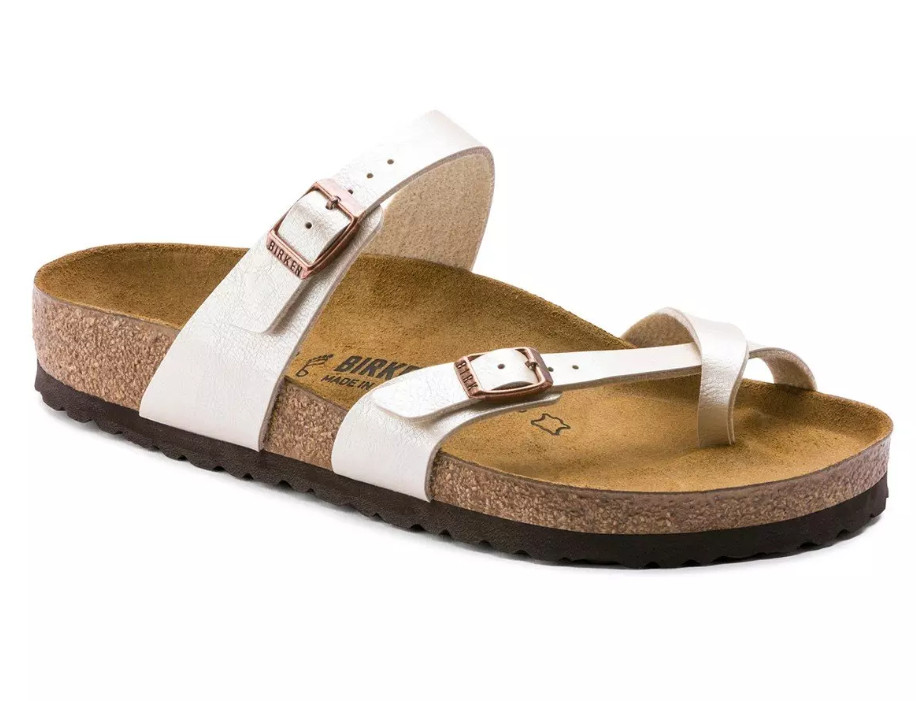 Women’s BIRKENSTOCK Mayari Slide Sandals – Pearl White Color