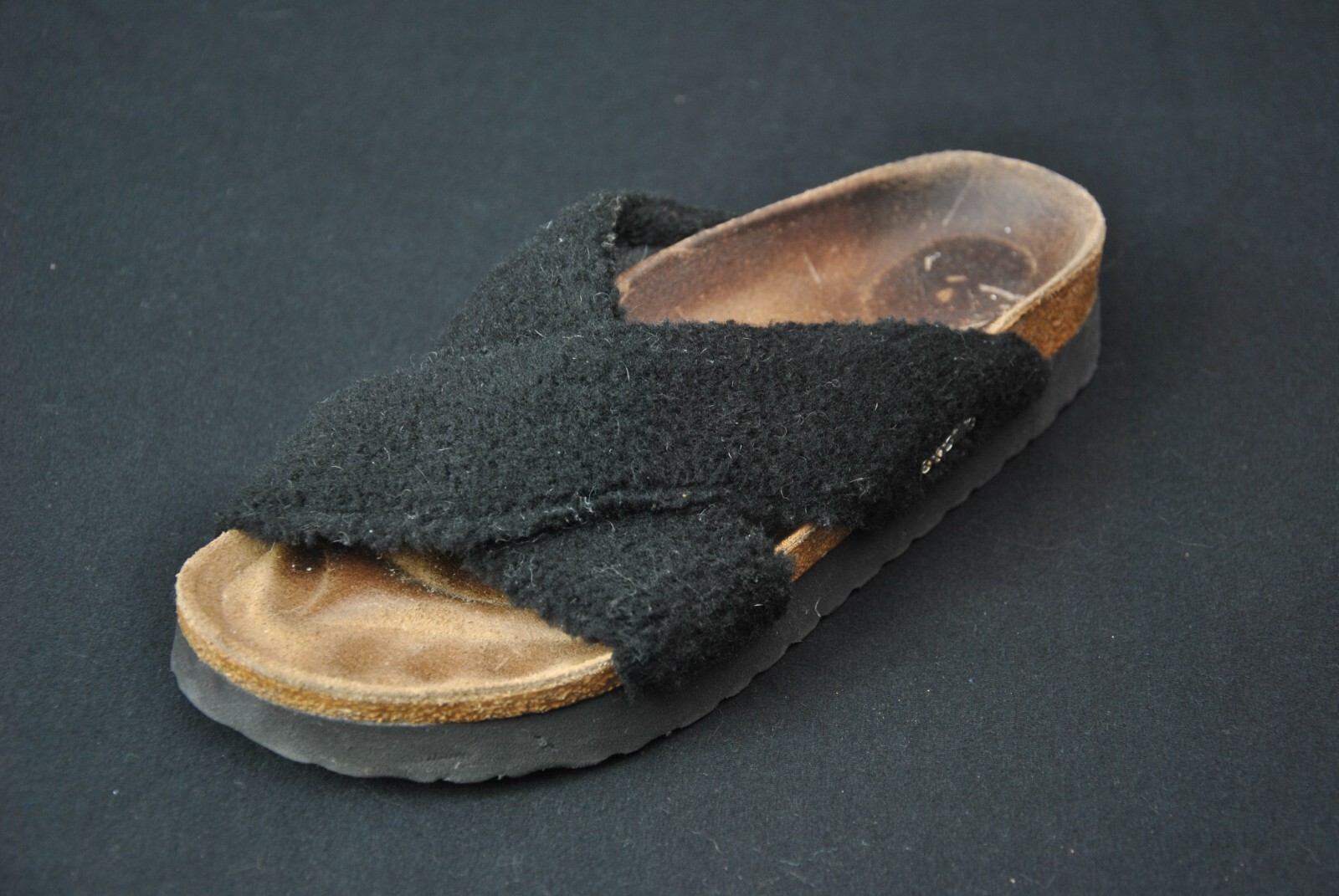 Birkenstock Papillio Sandals 39 8 Narrow Daytona Textile Plush Black 9523S