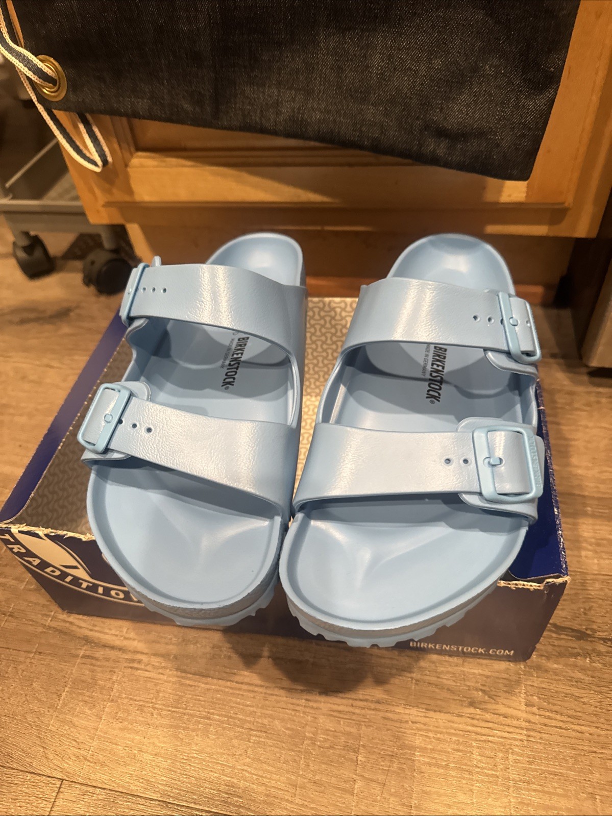 Birkenstock Arizona Eva Mens Light Blue Size 12