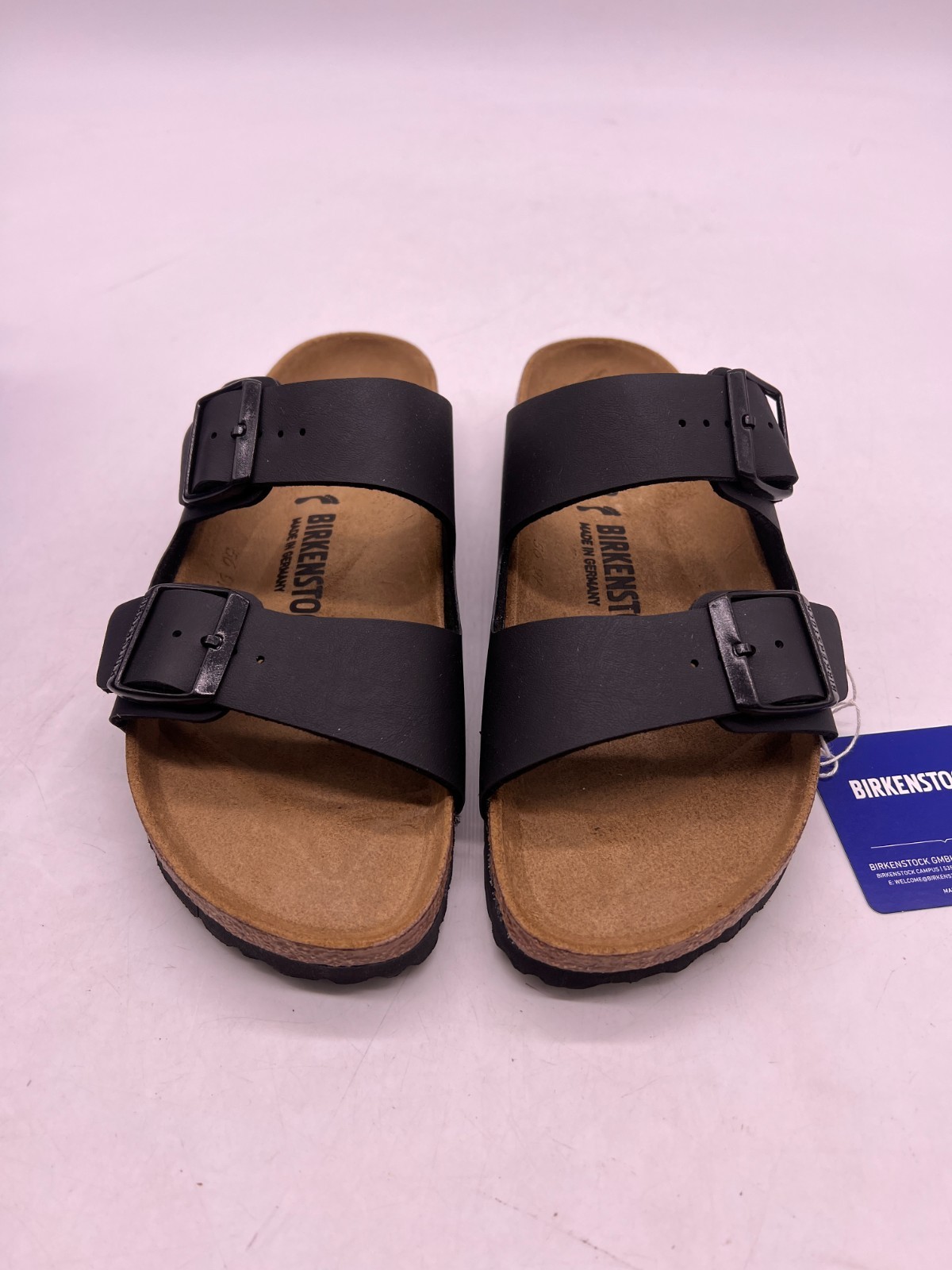 Birkenstock Arizona BS Black Birko-Flor Slide Sandals Sz 39 EU / Wmn 8 Men 6 US