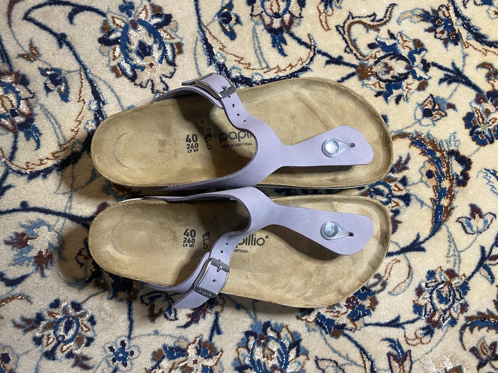 Birkenstock Papillio Gizeh Platform Purple Nubuck Sandal Women’s Size 9 / 40