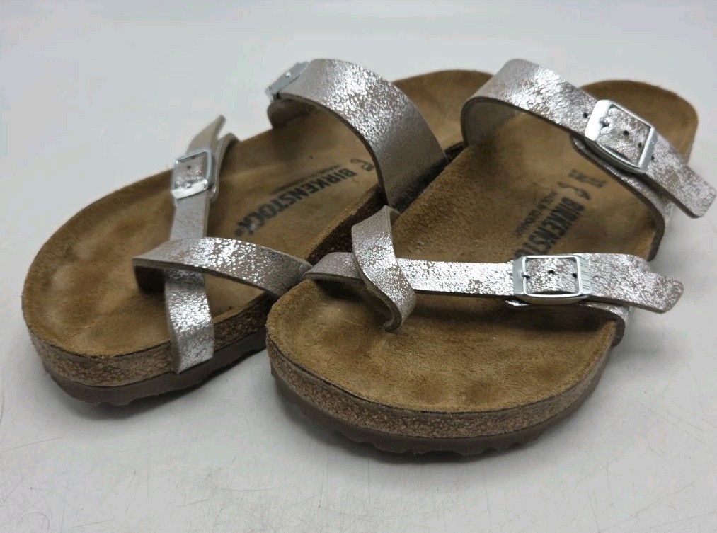 Birkenstock Mayari Women Washed Silver Sandal Women’s US 6 EU Size 37 Regular