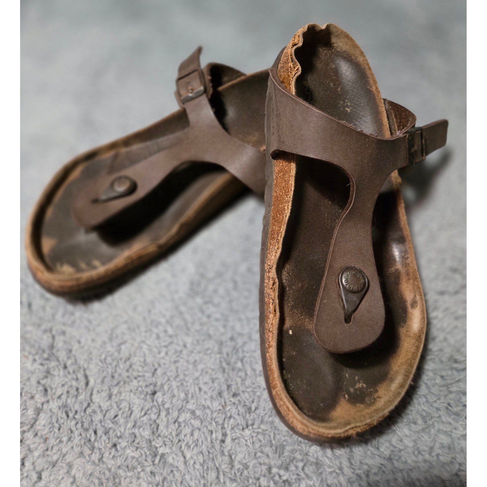 Birkenstock Gizeh Sandals Brown Toe Thong Comfort EU 40 US 9/9.5 Women FAIR