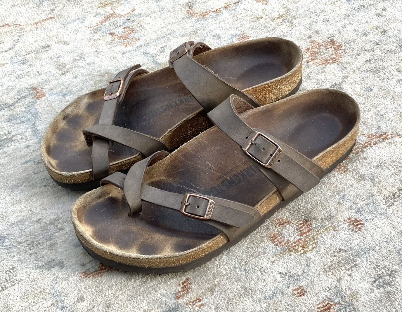 Birkenstock Mayari Brown Sandals Mens Sz 6, Women’s Sz 8