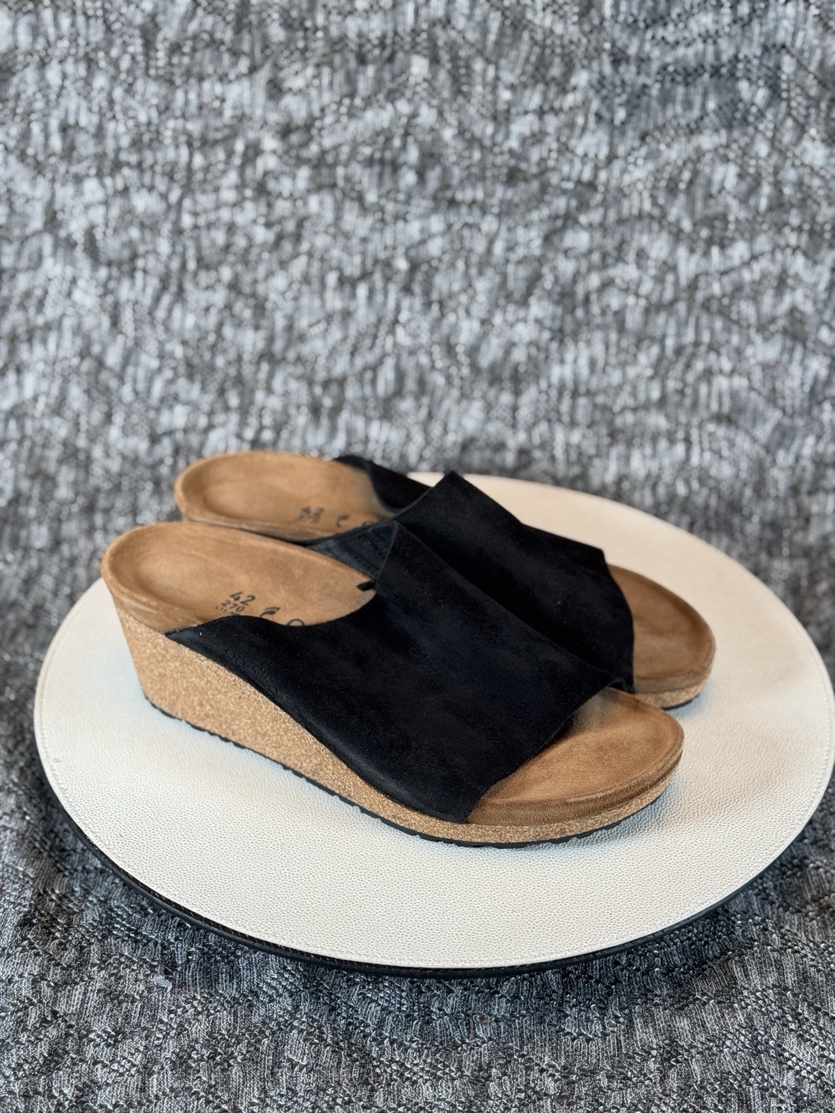 Birkenstock Papillio Namica Sandal Wedge Size 42 Black Suede