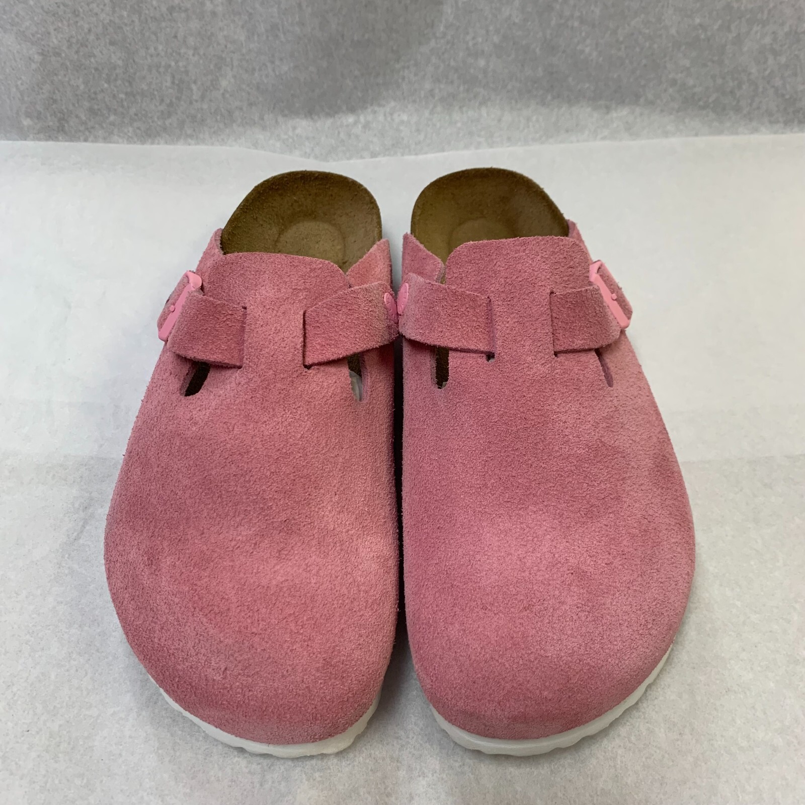 Birkenstock New w/ Box Boston Candy Pink Suede Leather Narrow Width Select Size