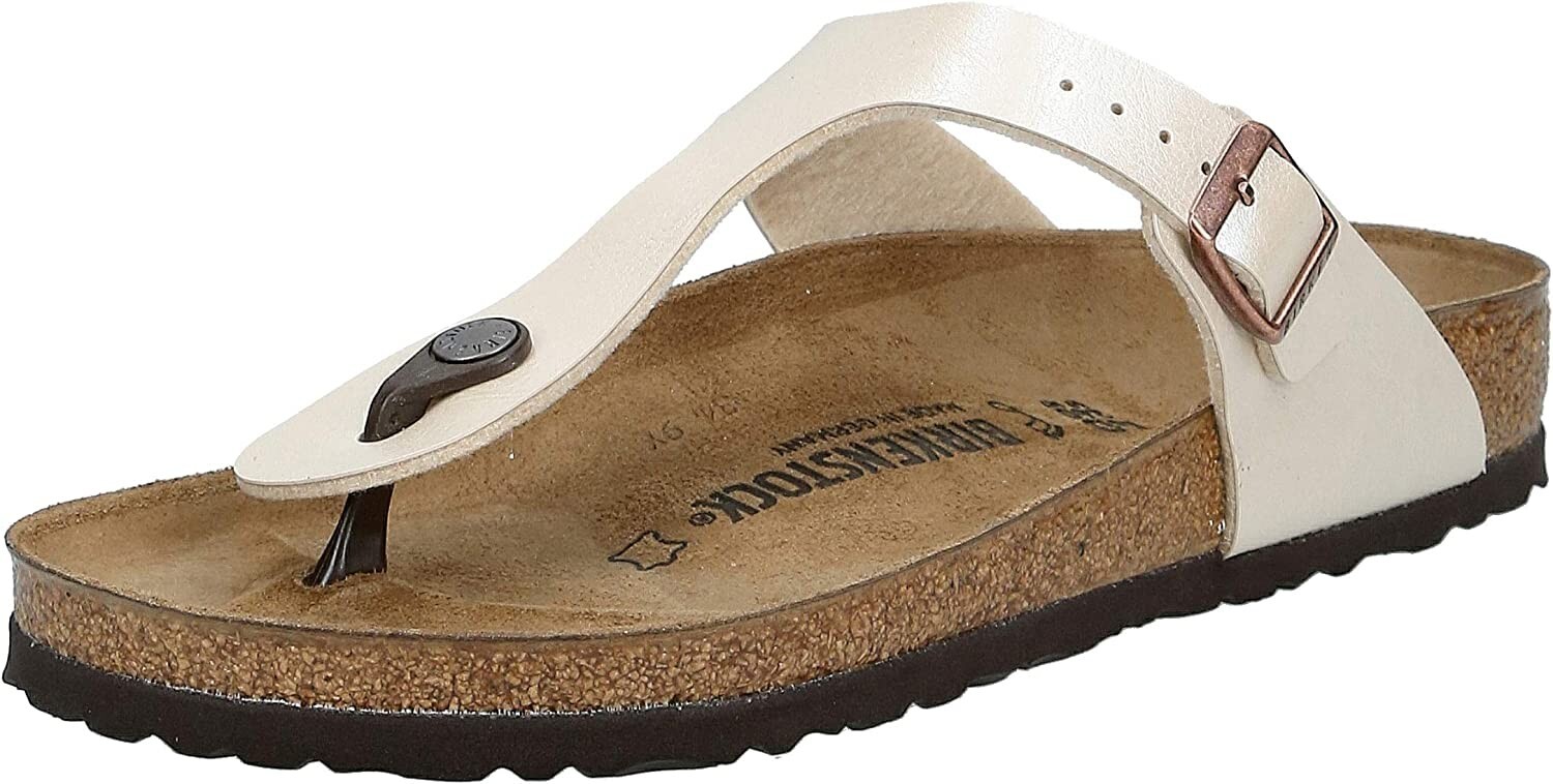 Birkenstock Gizeh Regular Birko Flor Graceful Pearl White 0943871-42 US M9 W11