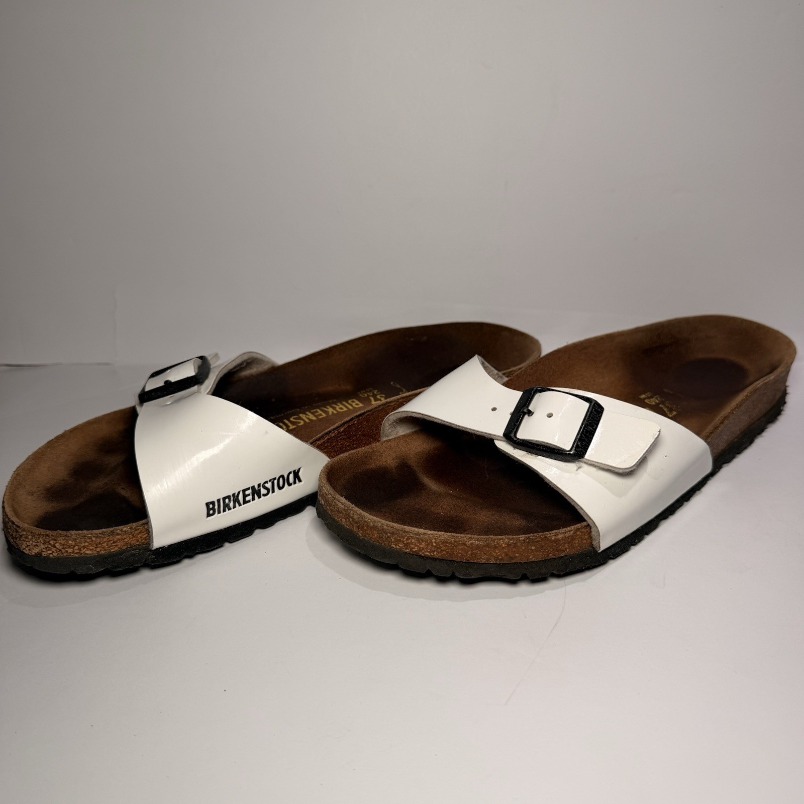 Birkenstock Madrid Sandal White Patent Leather Women’s US 6 EU 37 Regular Birko