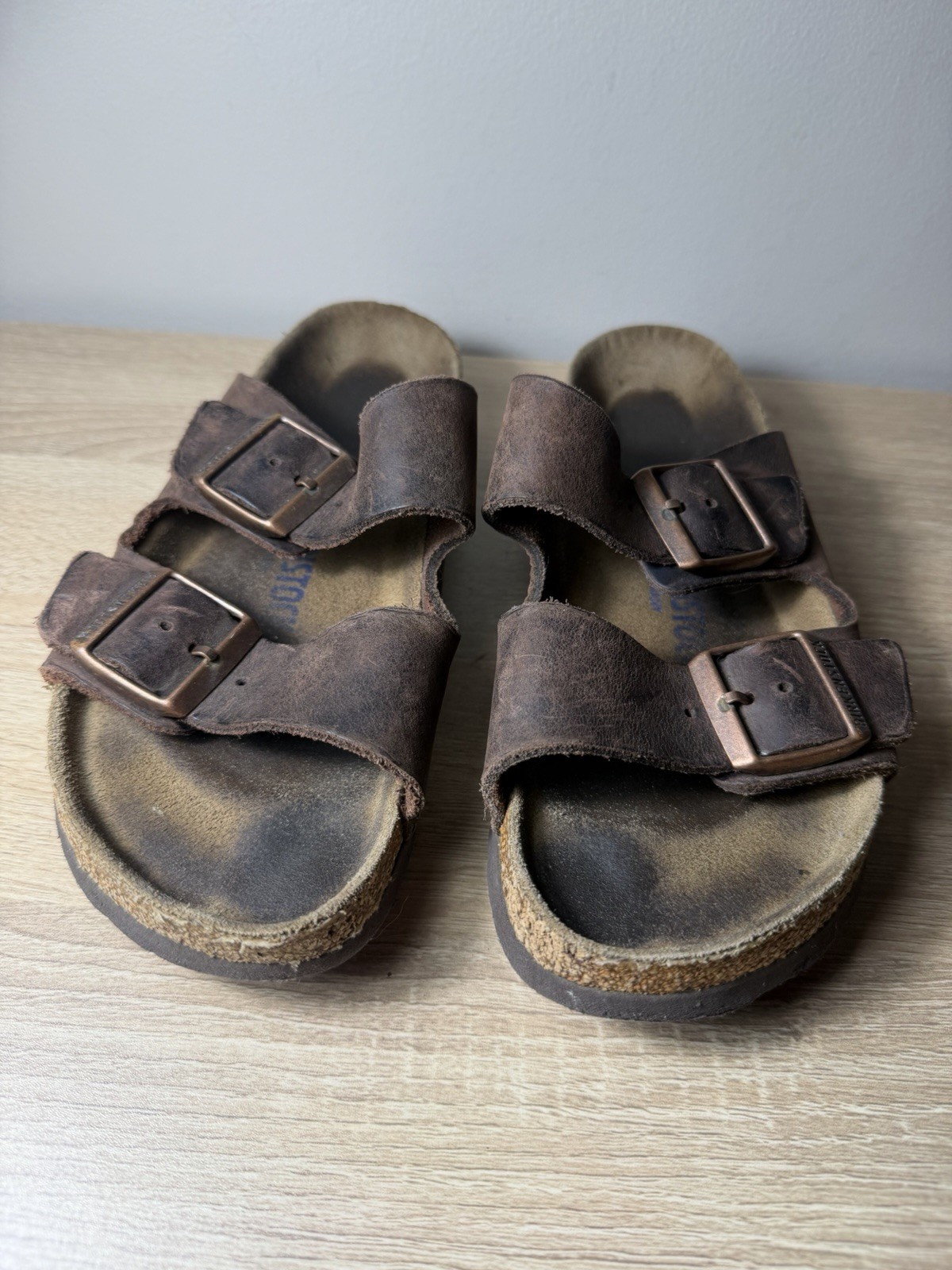 Birkenstock Arizona Women’s Brown Leather Sandals Size 7.5 US 38 EU