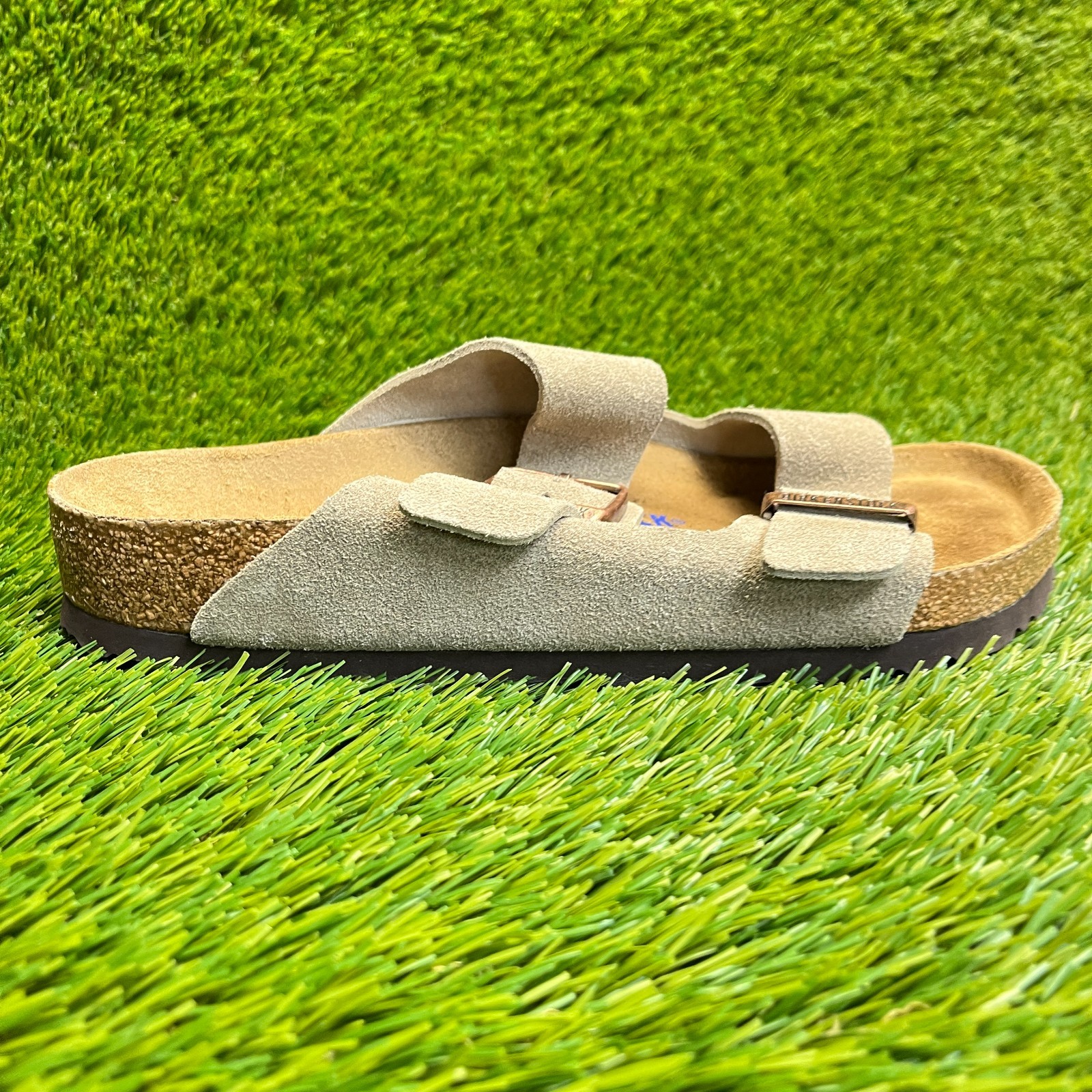 Birkenstock Arizona Birko-Flor Womens Size 8 Brown Beach Outdoor Slide Sandals