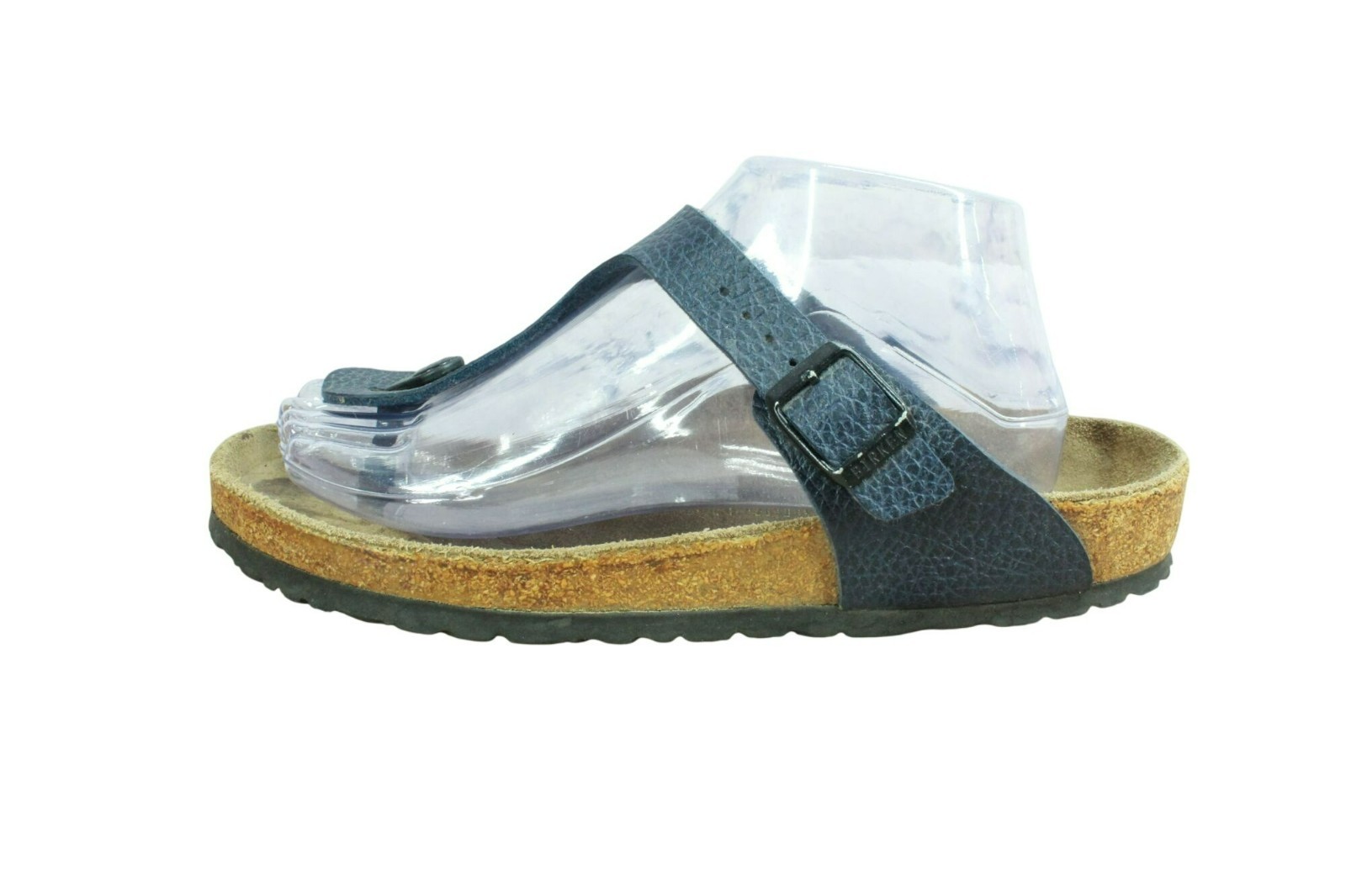 Birkenstock Gizeh Blue Leather T Strap Slip-on Thong Sandals Womens Size 40 US 9