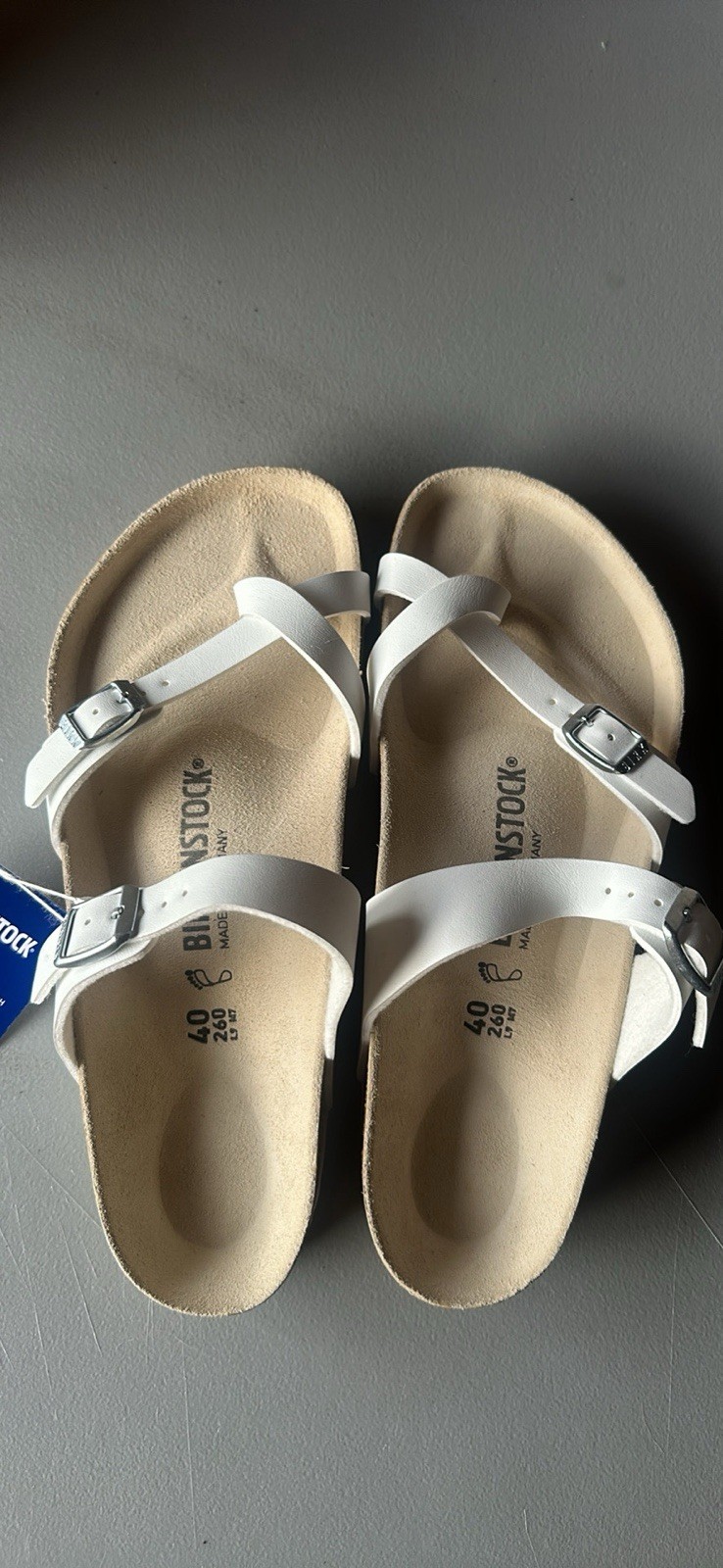 BIRKENSTOCK MAYARI WHITE REGULAR/WIDE WIDTH WOMEN’S SANDALS FLIP-FLOPS  Size 40