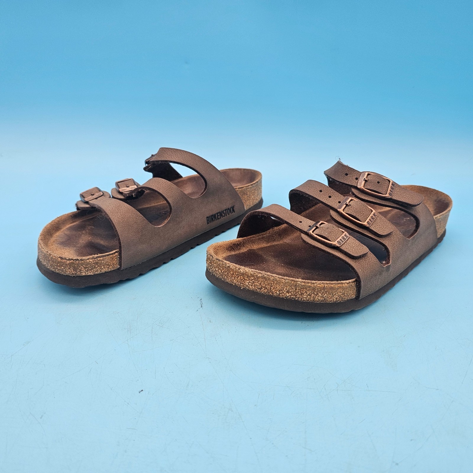 Birkenstock Florida Soft FB Oiled Leather Habana Brown Sandals Size 37 US 6-7