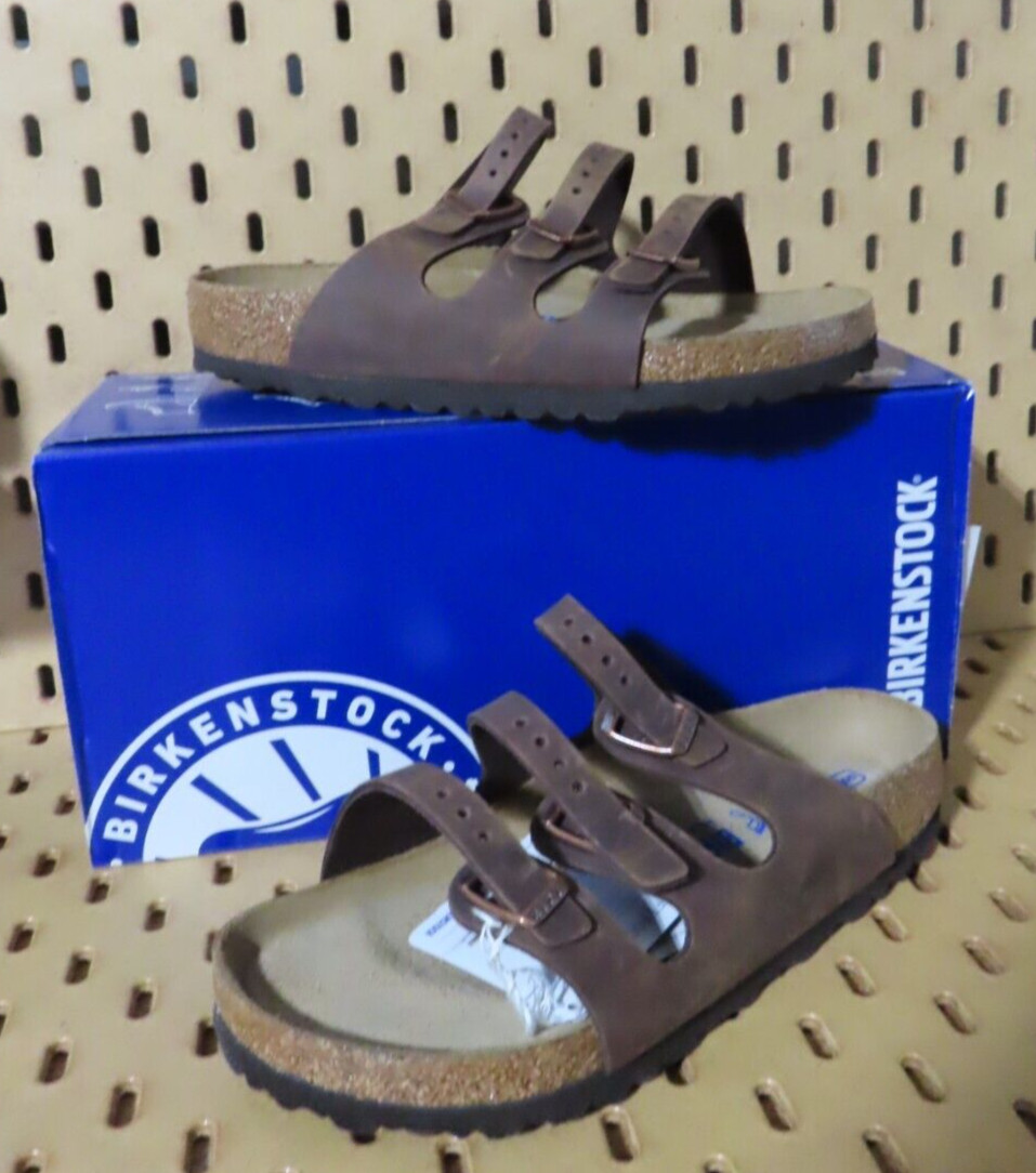 Birkenstock Florida Regular Fit Soft Footbed Leather Habana US Women’s 5 EU 36