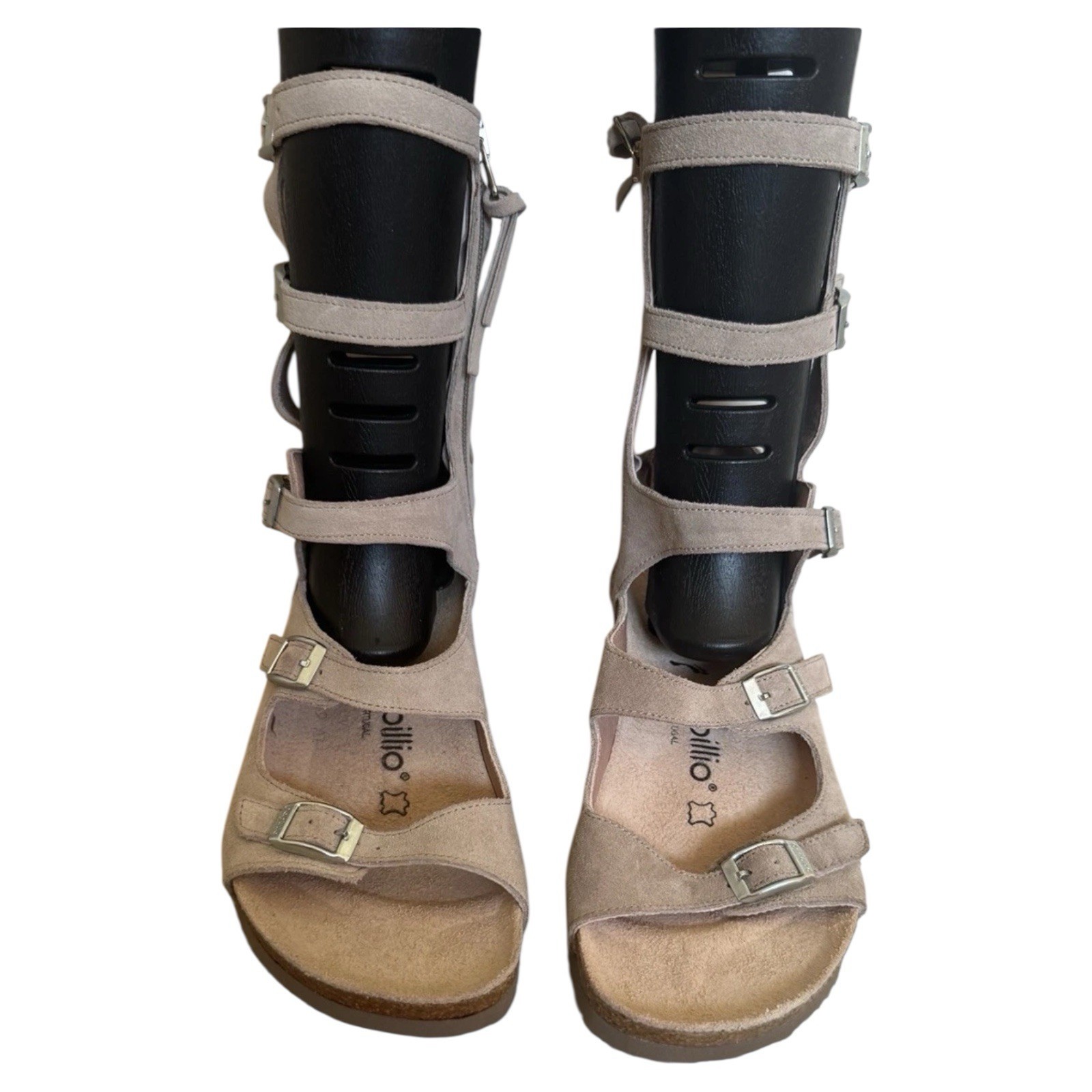 Birkenstock Papillio Elisa Wedges Gladiator Sandals Womens Size 6/EU 37 Beige