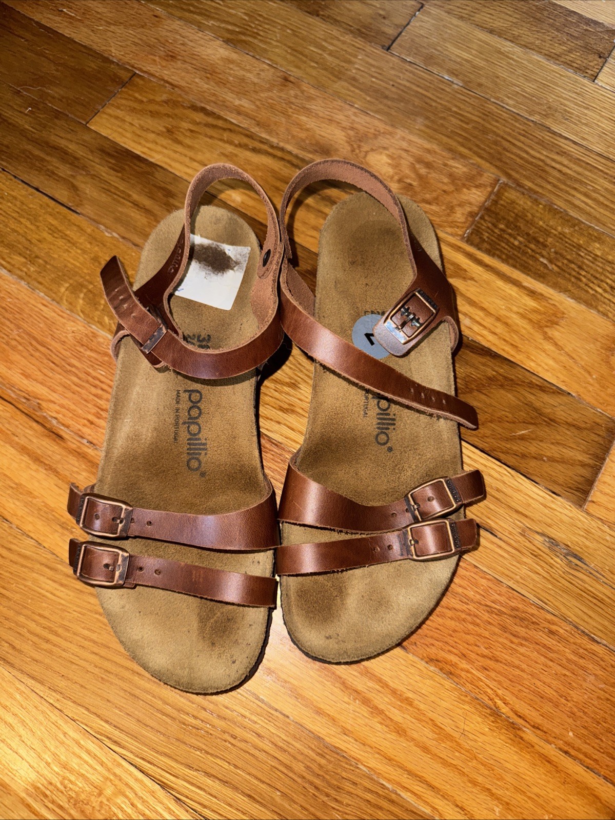 Birkenstock Papillio Lana Black Two Strap Wedge Sandals Women’s Size 38  As  Is