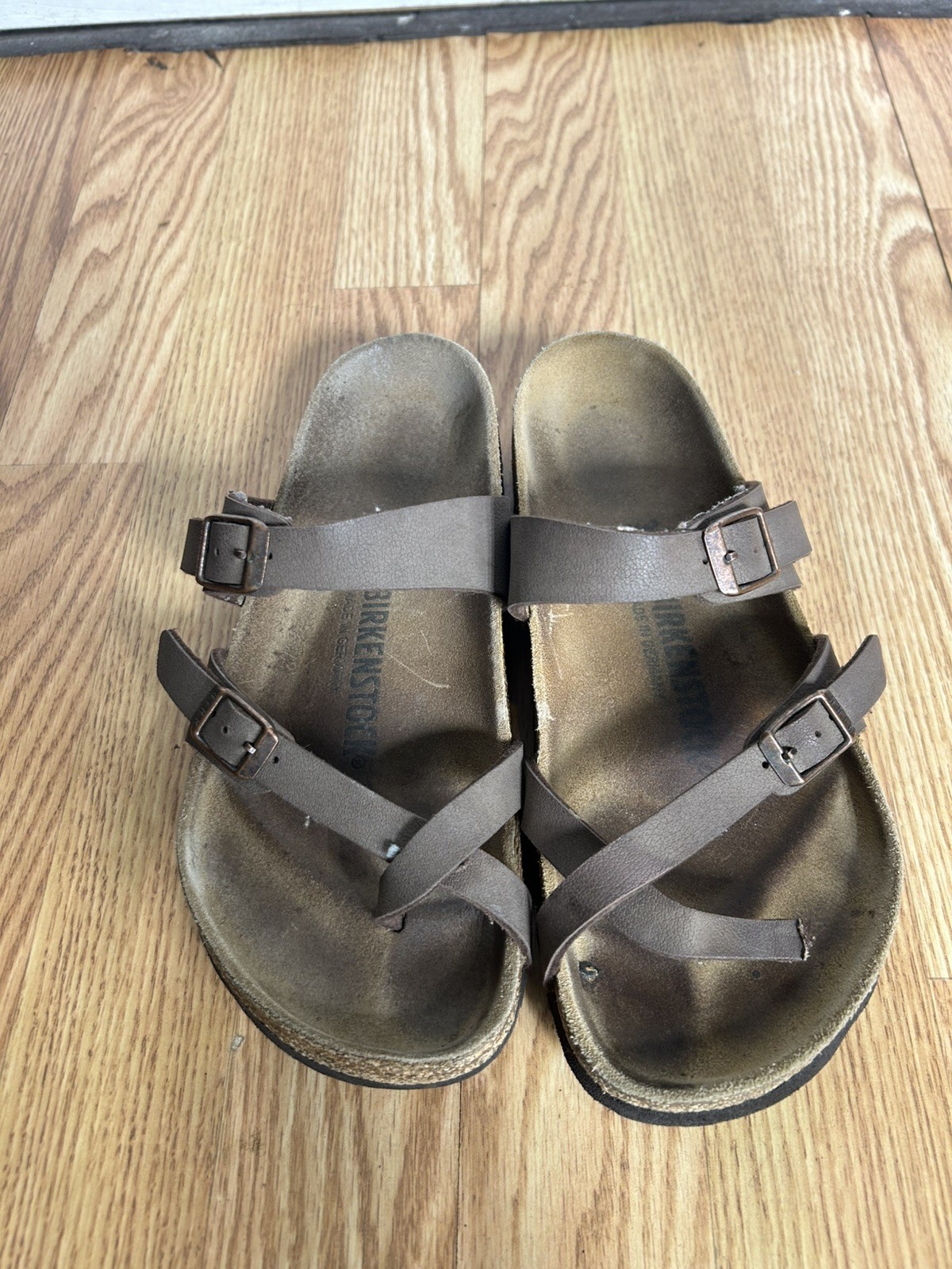 Birkenstock Mayari Birkibuc Slide Sandal Sz 37 Regular Stone