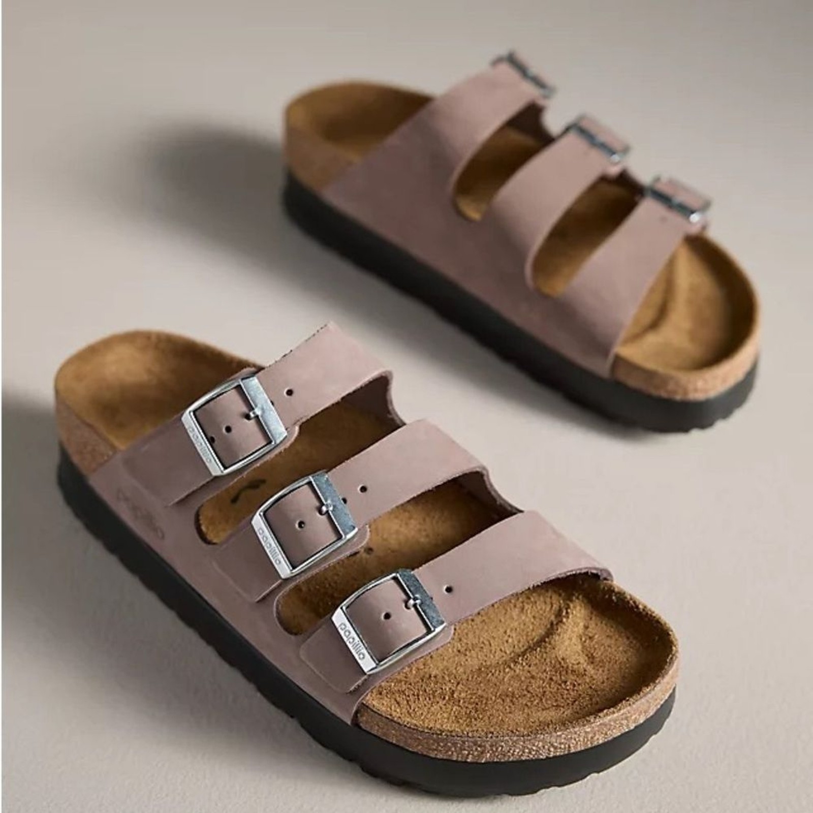 NWT Birkenstock Florida Flex Platform Triple-Strap Sandals