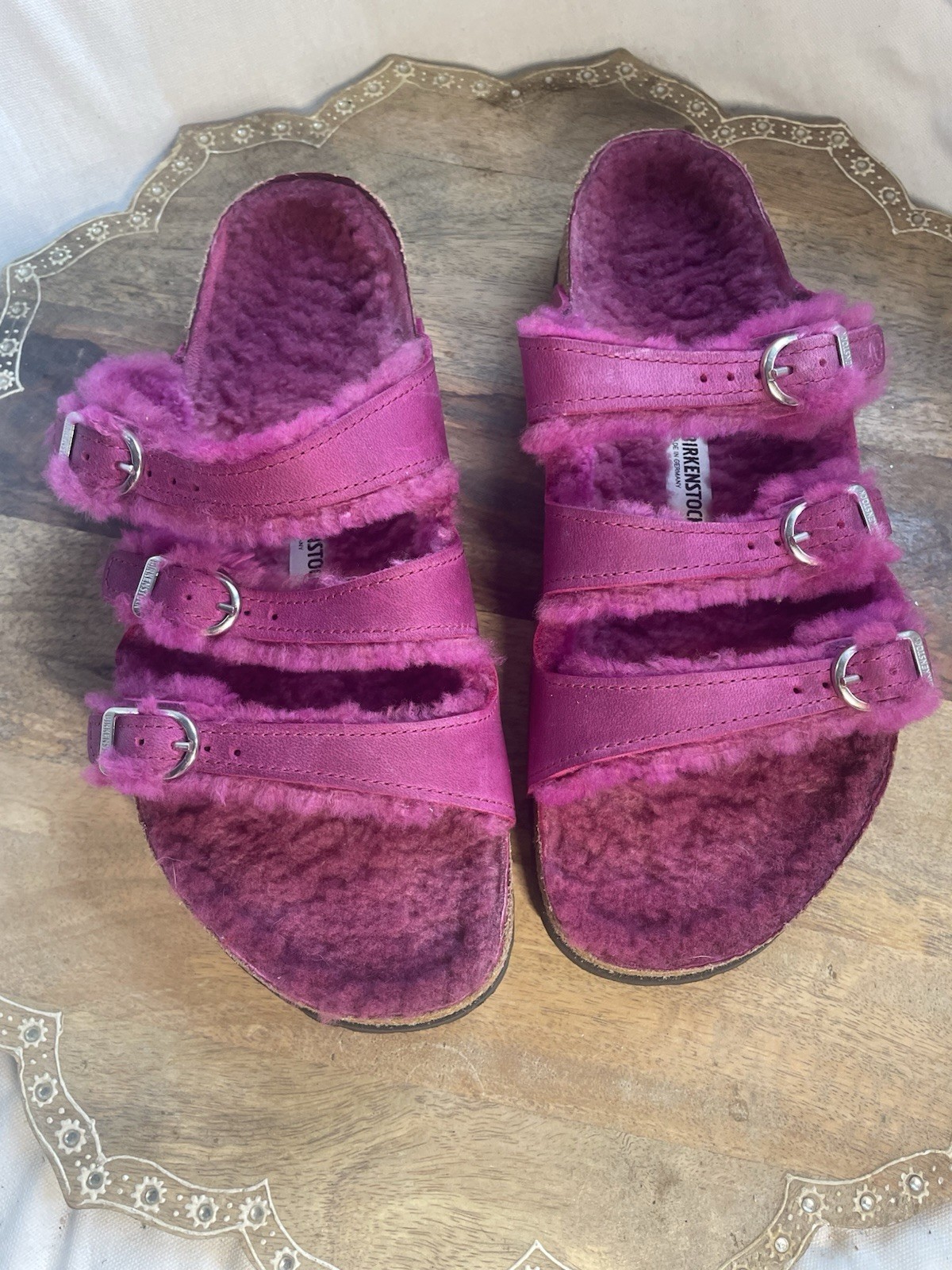 Birkenstock Florida Fresh Shearling Festival Fuchsia Oiled 40